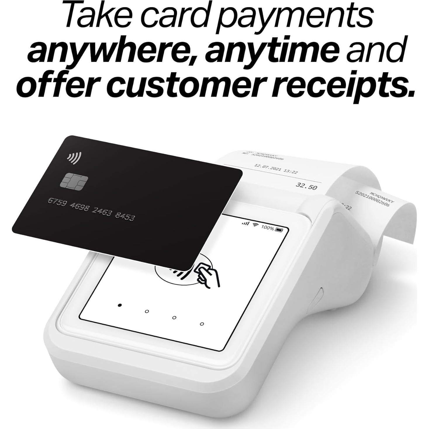 Lector de Tarjetas SumUp Solo + Impresora Térmica Portátil