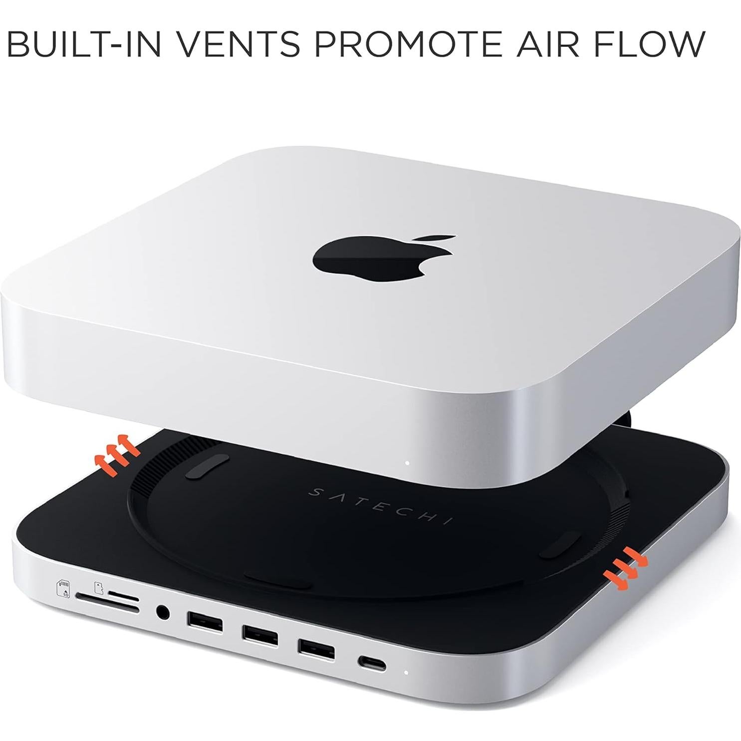 Satechi Hub USB-C 6-en-1 para Mac Mini Plata