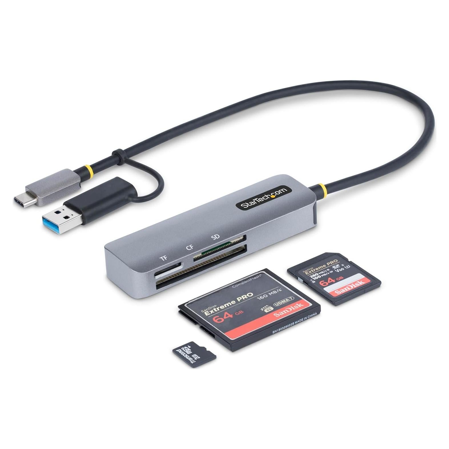 Lector de Tarjetas USB 3.0 StarTech FCREADMICRO3V2 SD/microSD/CF