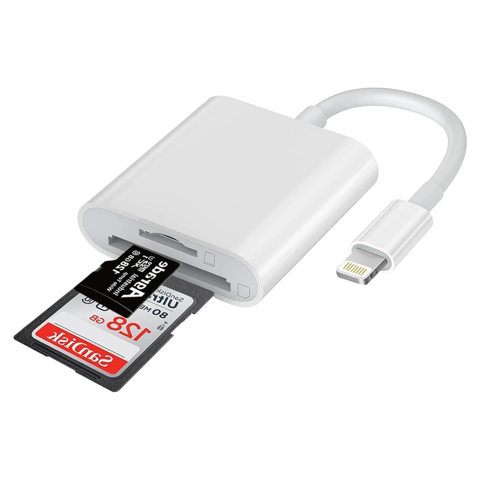 Lector de Tarjetas SD GOLDYIPE para iPhone y iPad - 2 en 1