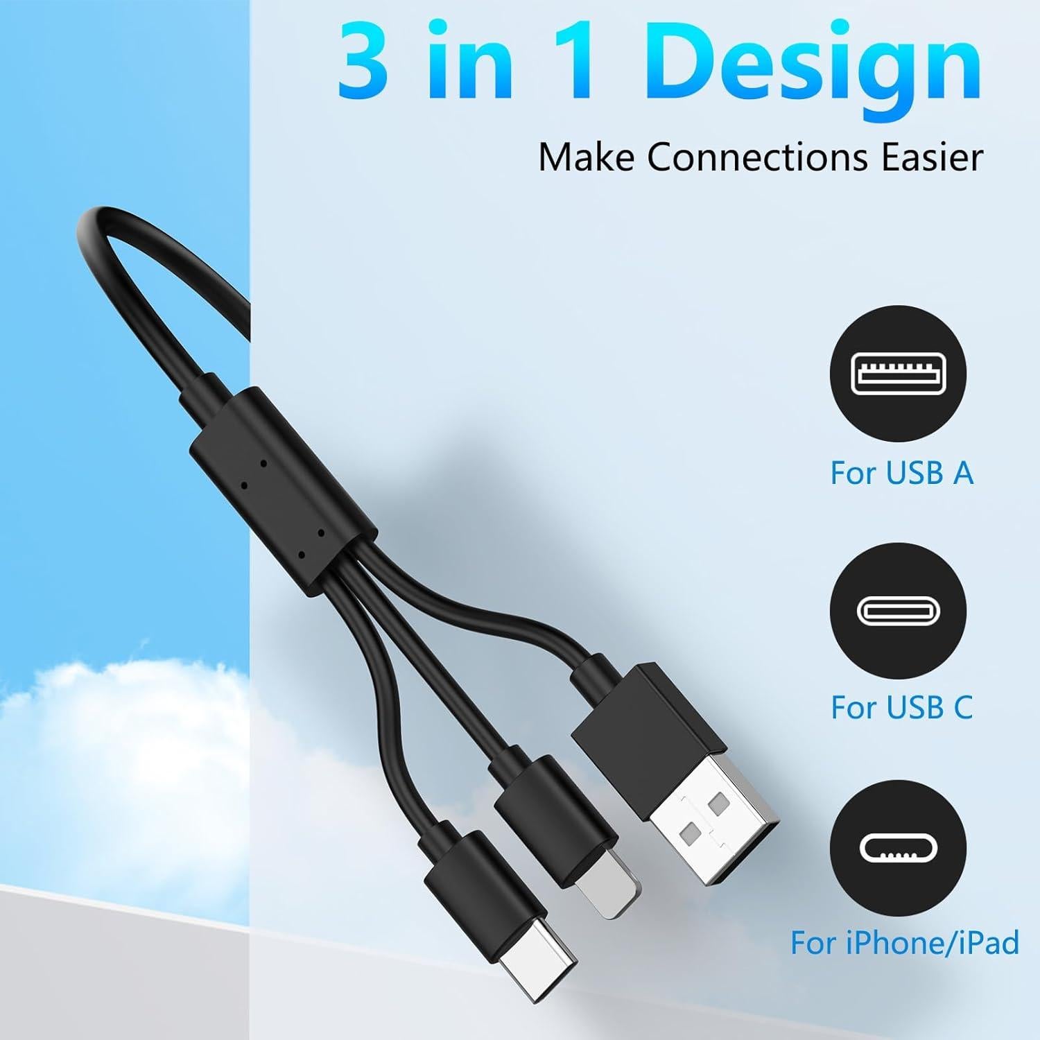 Lector de Tarjetas Múltiples Rocketek USB C Lightning SD TF CF