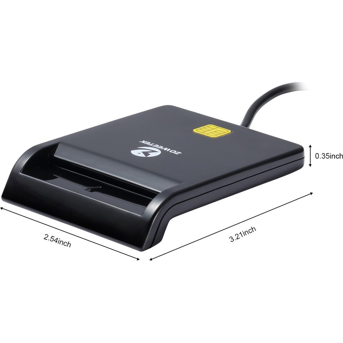 Lector de Tarjeta CAC ZOWEETEK USB Militar, Compatible con Windows y Mac