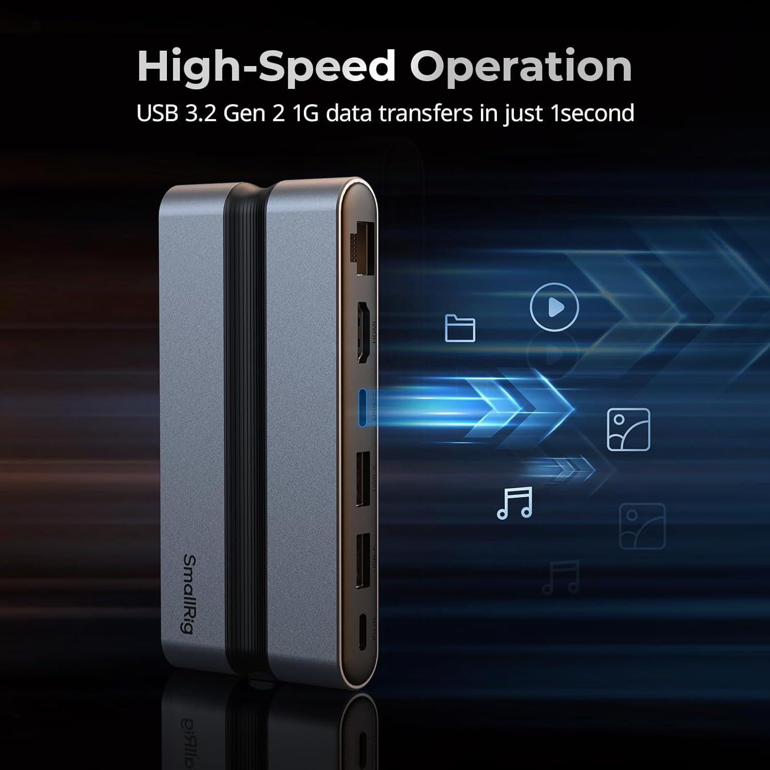 Lector de Tarjetas 9 en 1 SMALLRIG CFexpress Tipo A USB-C