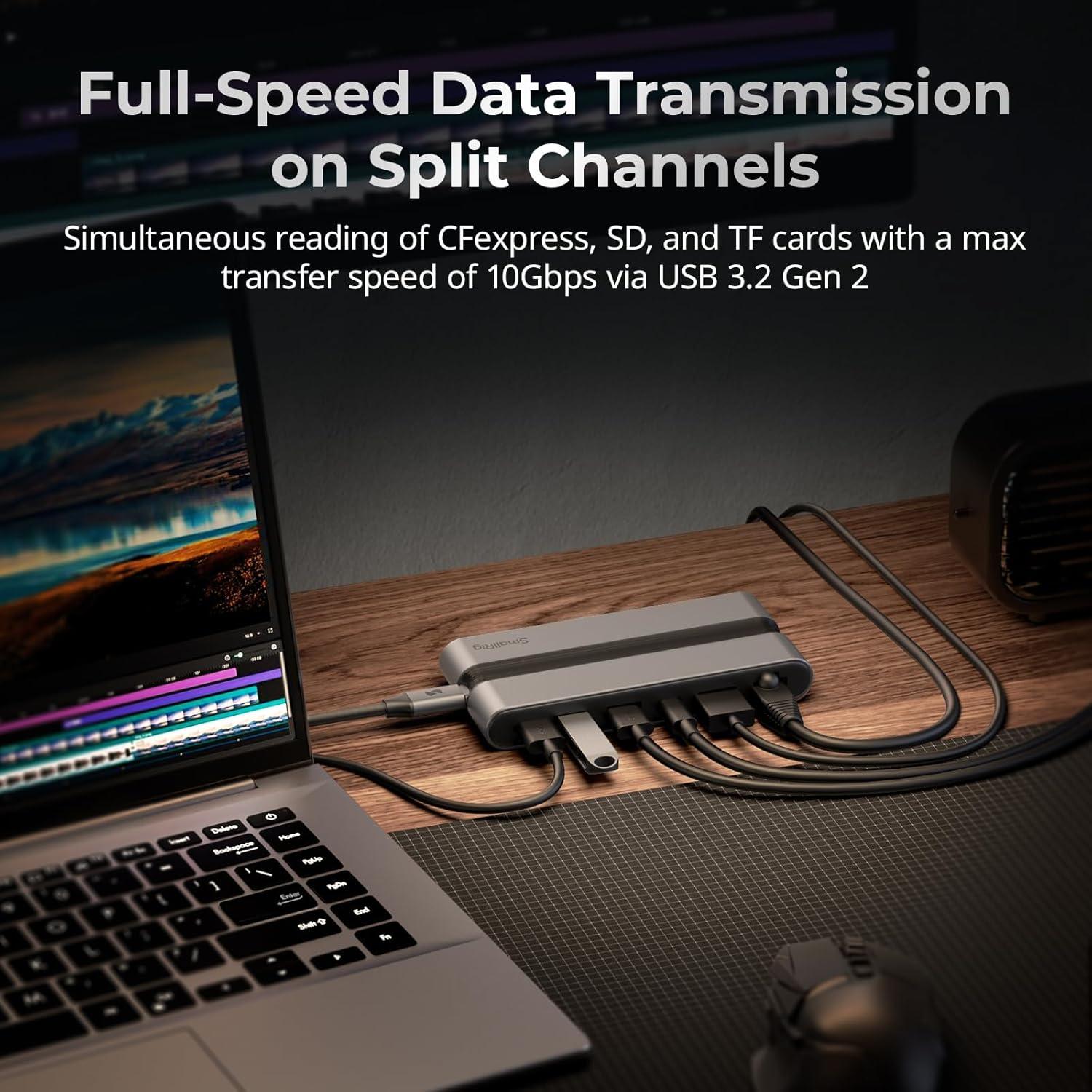 Lector de Tarjetas 9 en 1 SMALLRIG CFexpress Tipo A USB-C