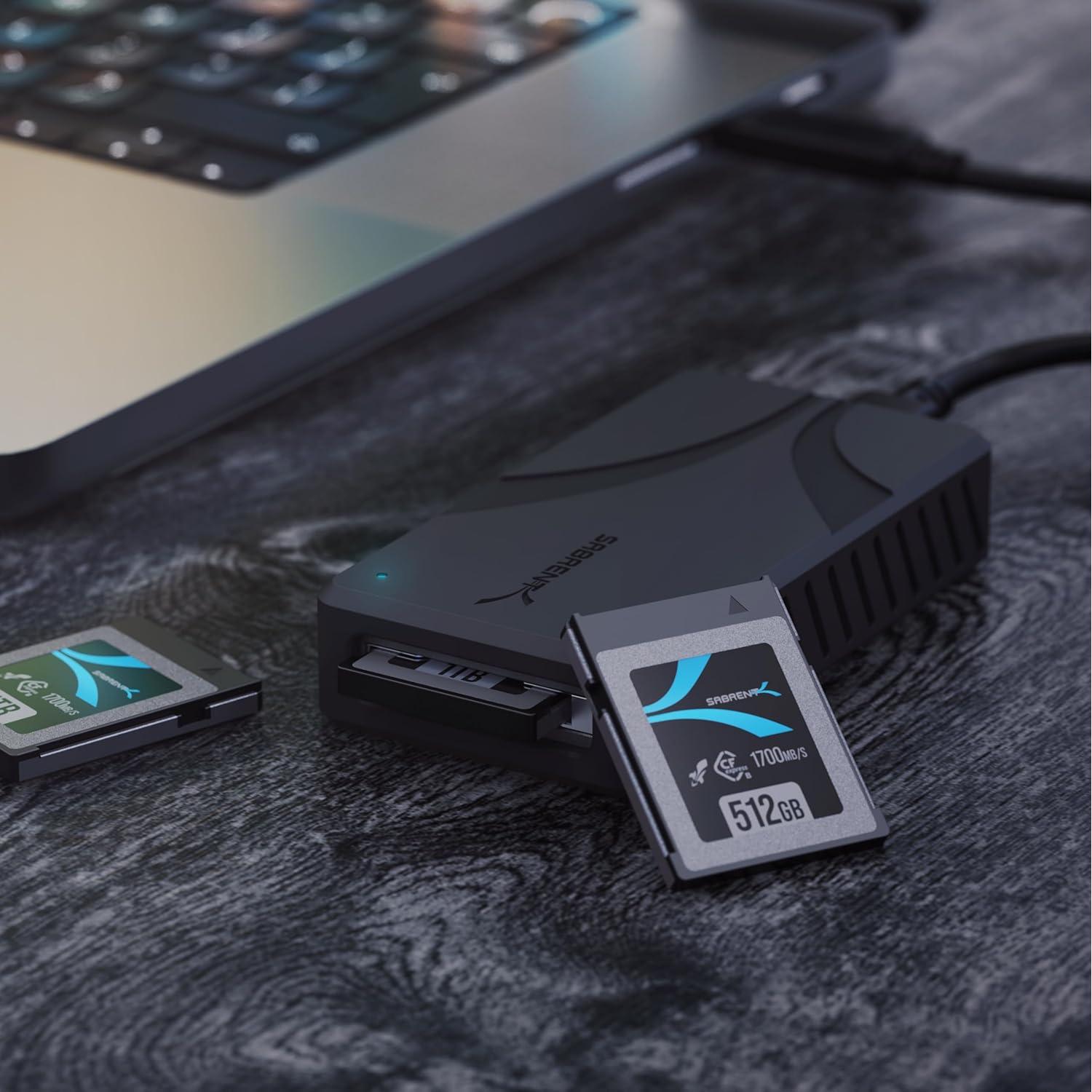 Lector de Tarjetas CFexpress Tipo B USB4 Sabrent CR-U4XB - 40Gbps