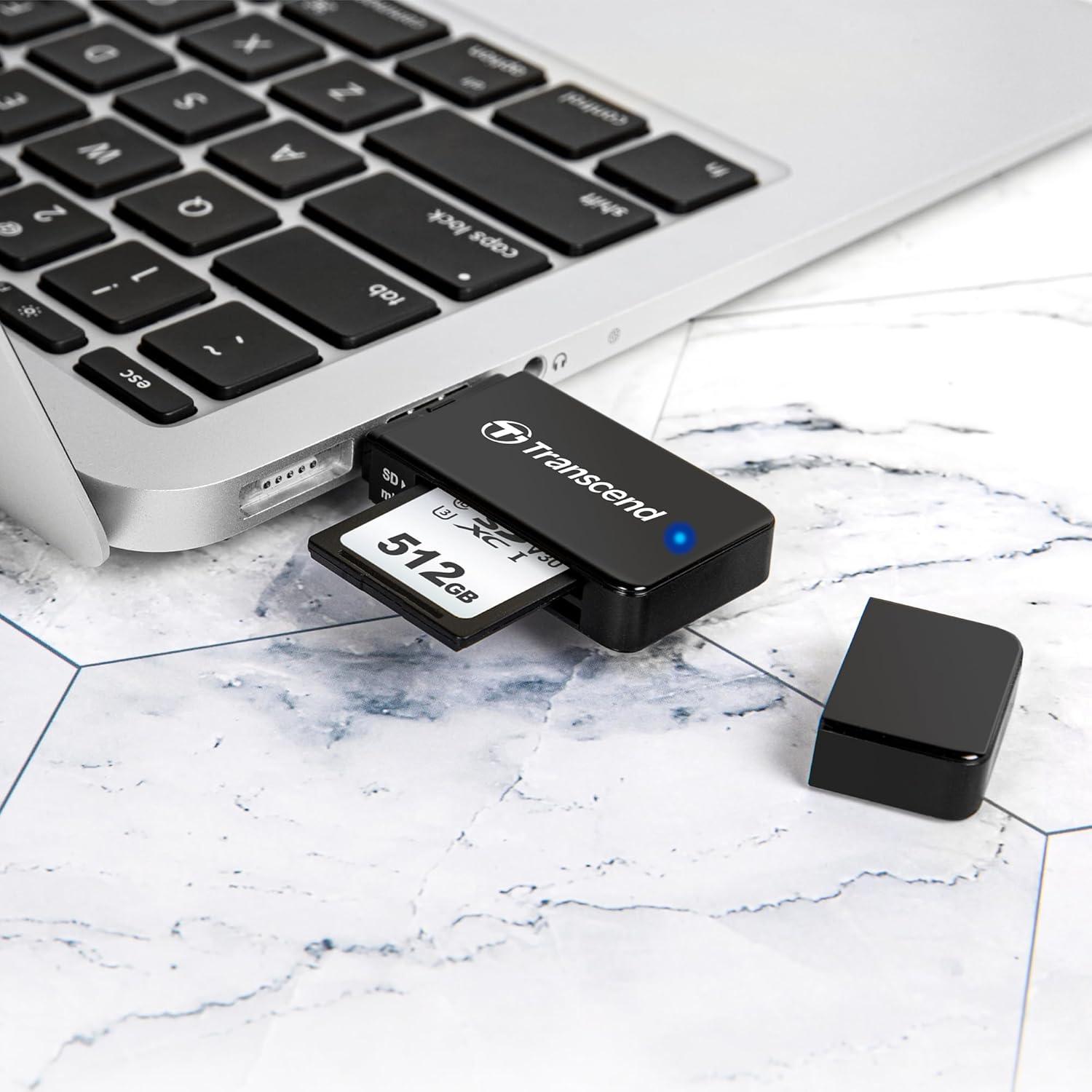 Lector de Tarjetas USB 3.1 Transcend TS-RDF5K Negro