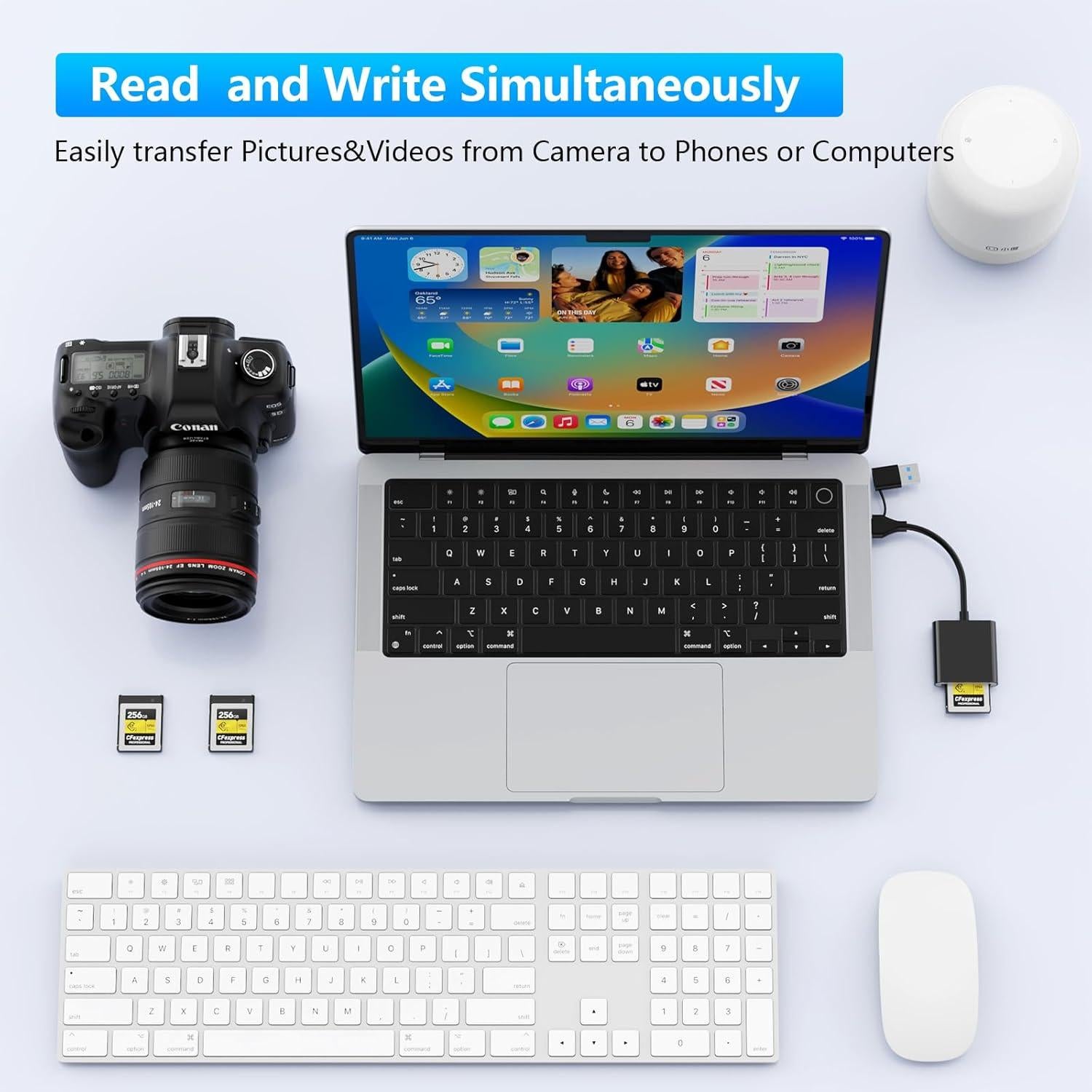 Lector de Tarjetas CFexpress Tipo B Rocketek USB 3.2 10Gbps