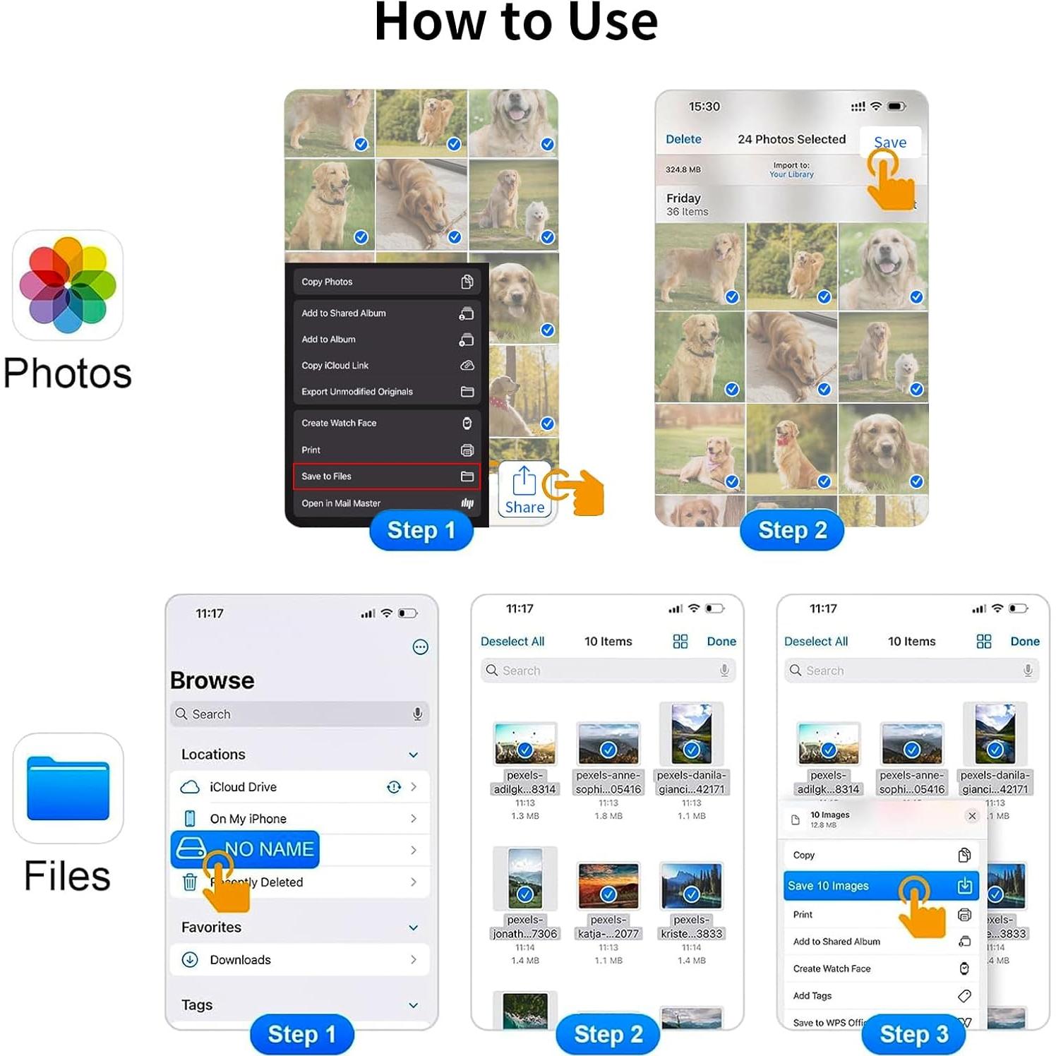 Lector de Tarjetas SD USB-C Meliya 3 en 1 para iPhone 16/iPad