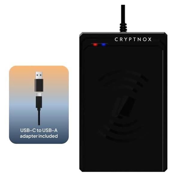 Lector de Tarjetas Sin Contacto Cryptnox USB Tipo-C - ISO 14443