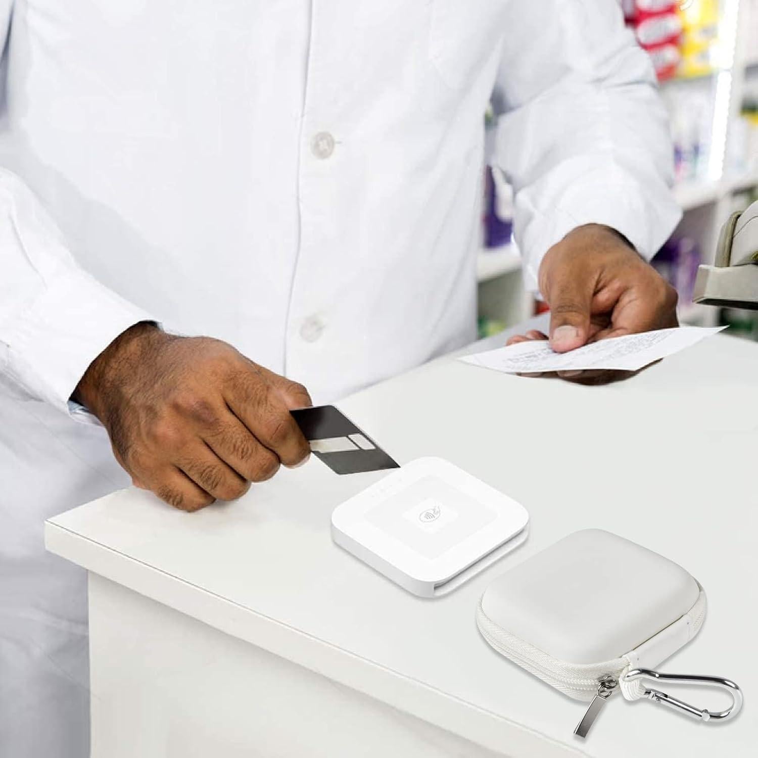 Funda Dura para Lector de Tarjetas Chip COMECASE Blanca