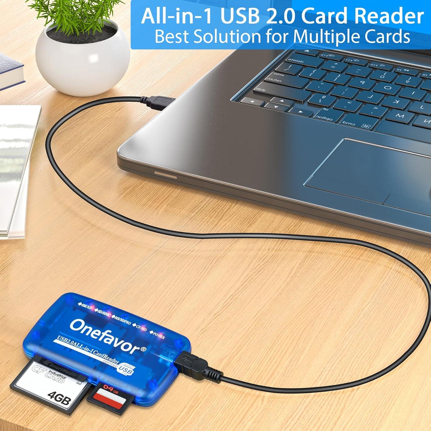 Lector de Tarjetas Multi Onefavor USB Todo en Uno 80g