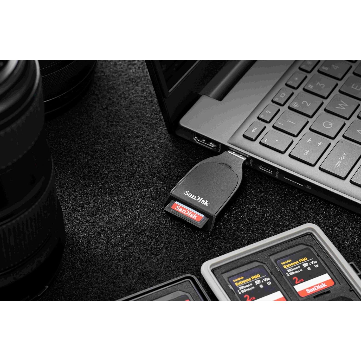 Lector USB-A SanDisk QuickFlow SD UHS-I 250MB/s Negro