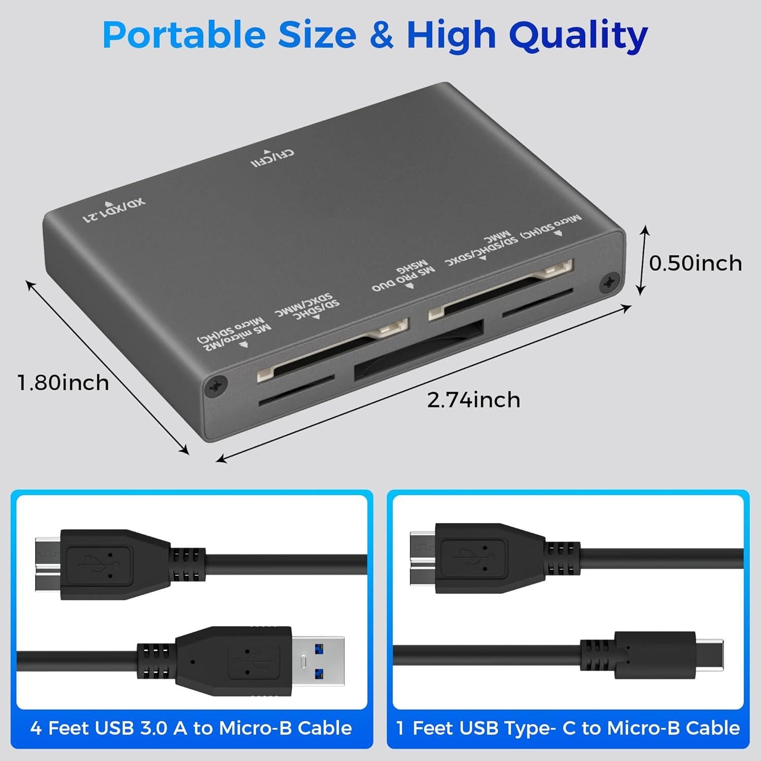 Lector de Tarjetas SD 7 en 1 Togconn USB 3.0 Alta Velocidad