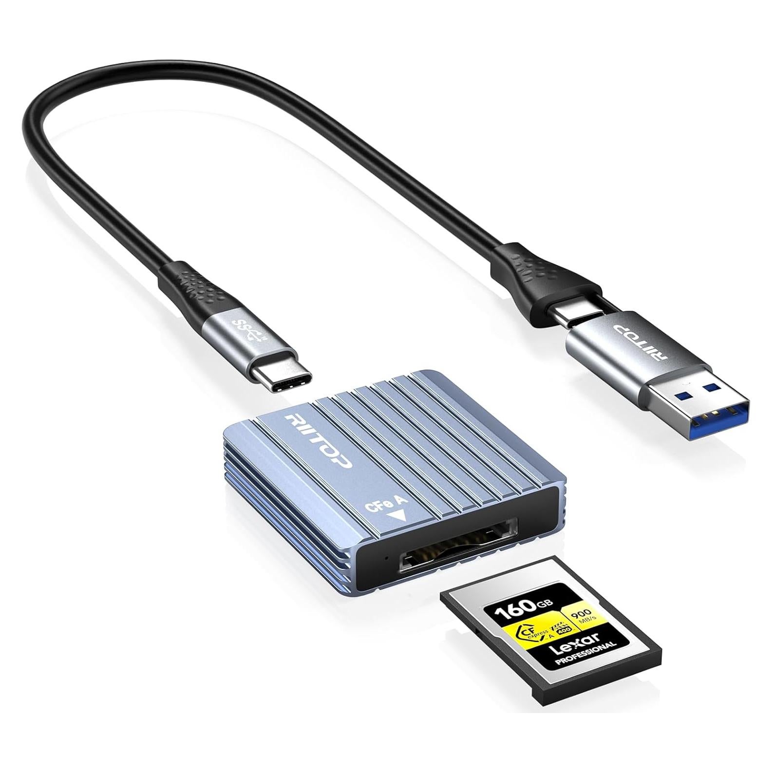 Lector de Tarjetas CFexpress Tipo A RIITOP USB 3.2 10Gbps