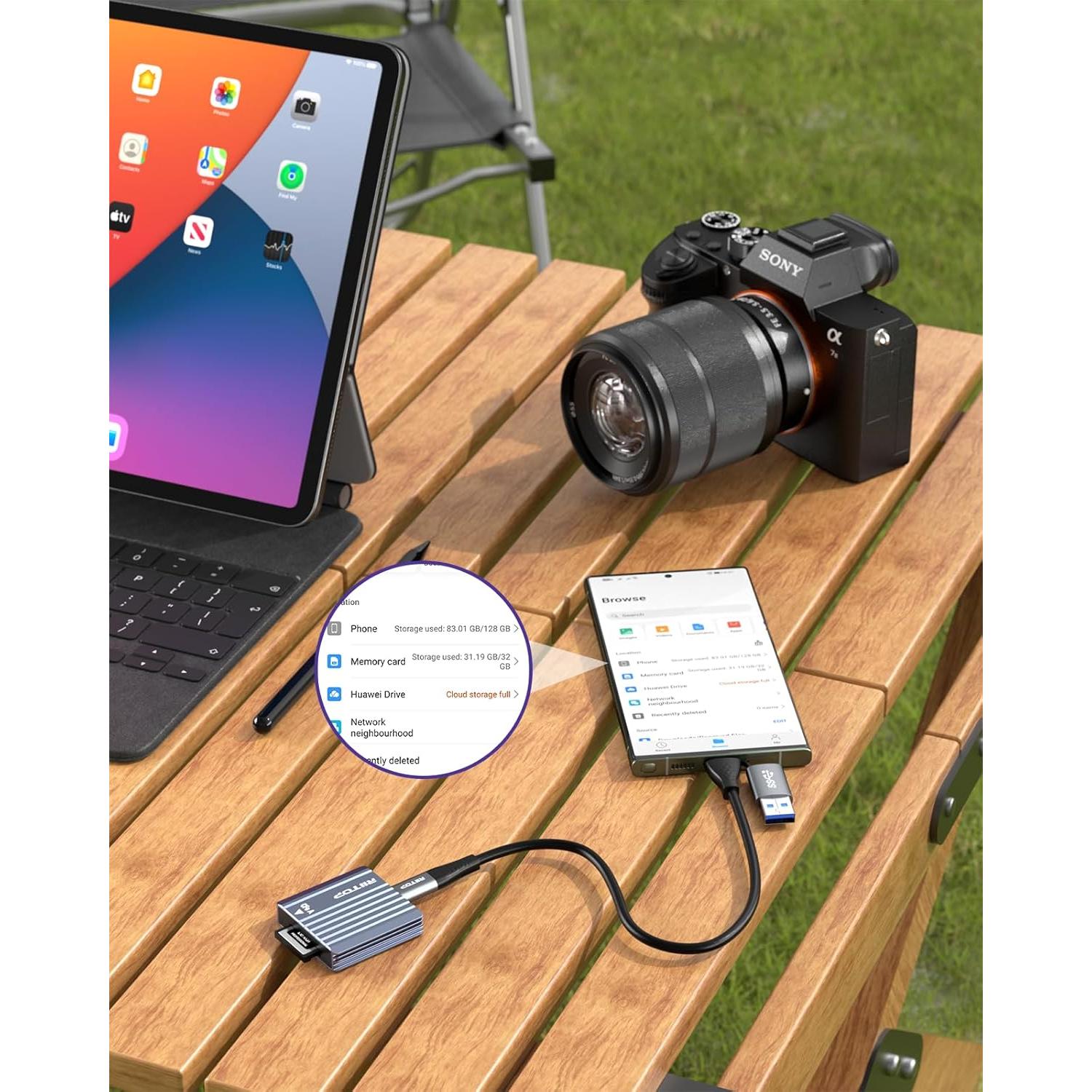 Lector de Tarjetas CFexpress Tipo A RIITOP USB 3.2 10Gbps