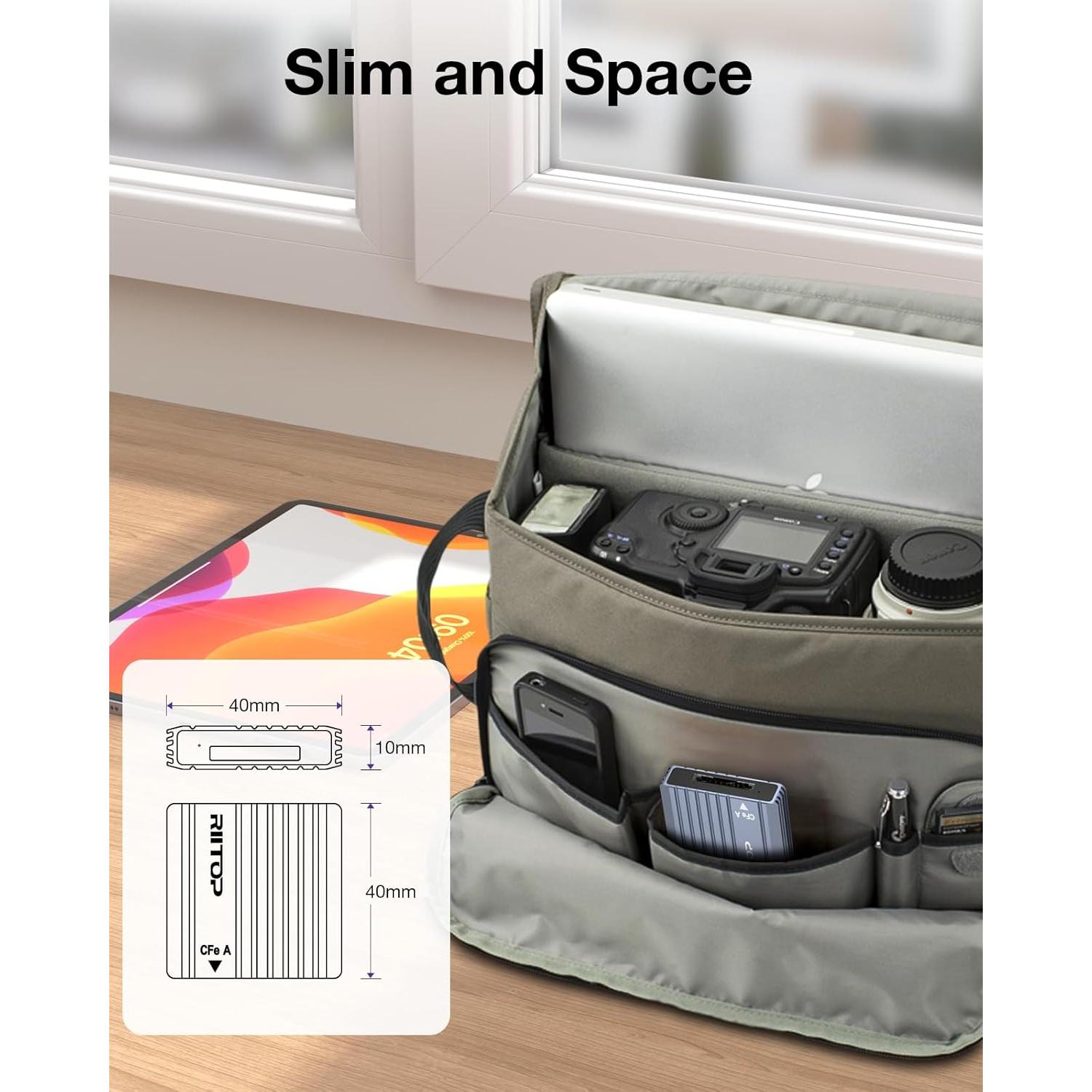 Lector de Tarjetas CFexpress Tipo A RIITOP USB 3.2 10Gbps