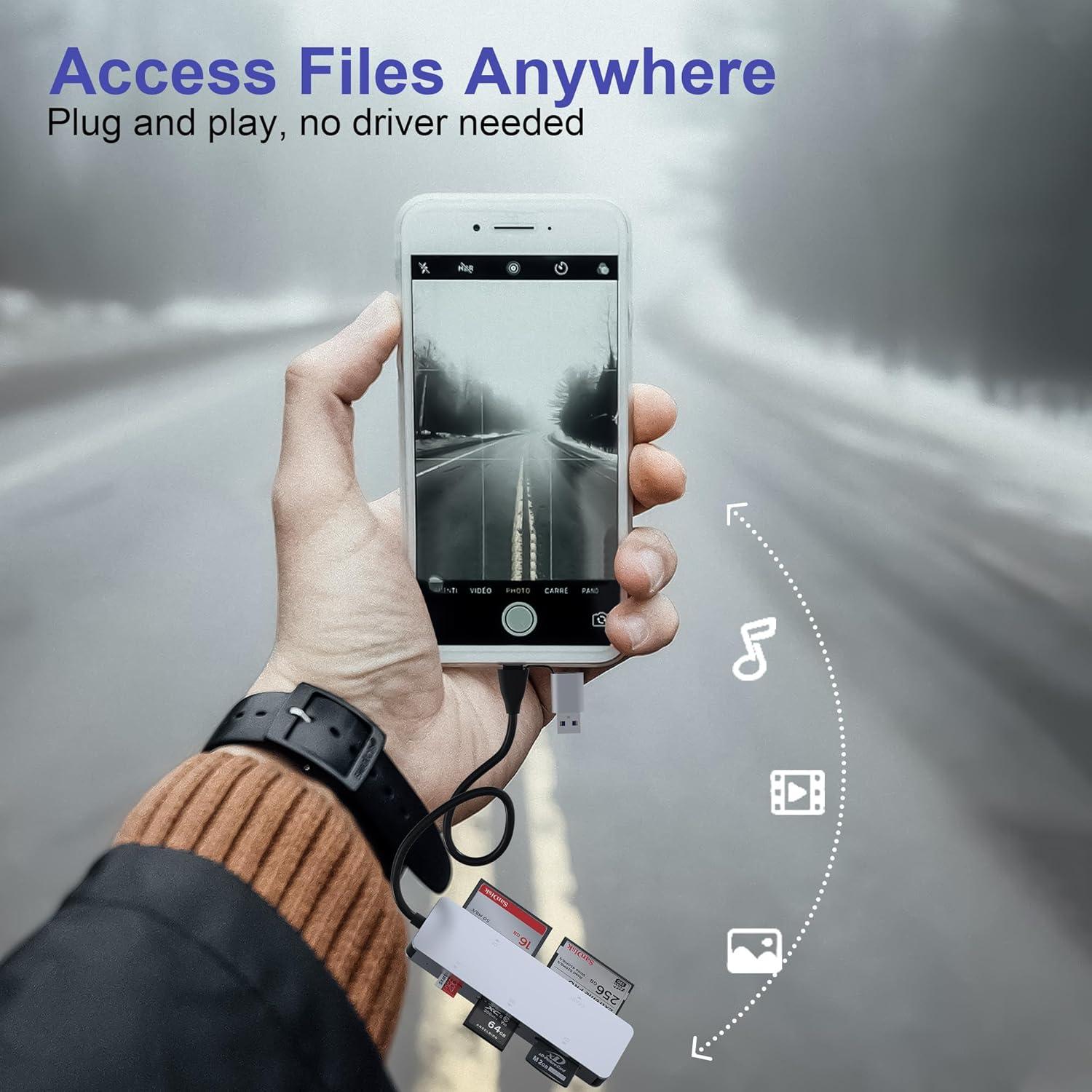 Lector de Tarjetas CFast Rytaki USB 3.0 y USB-C 5-en-1