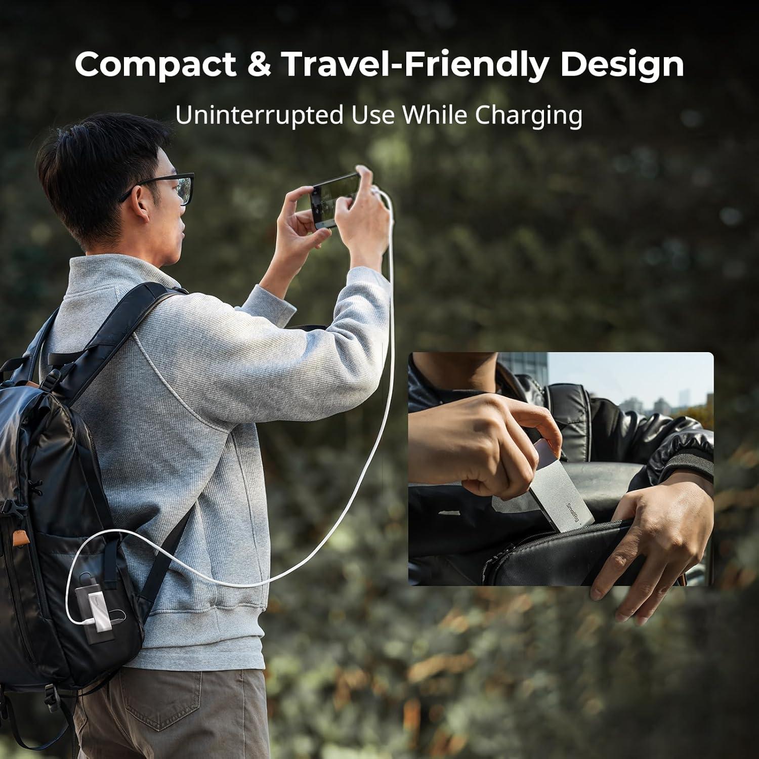 Lector de Tarjetas 5-en-1 SmallRig USB-C 65W SD TF