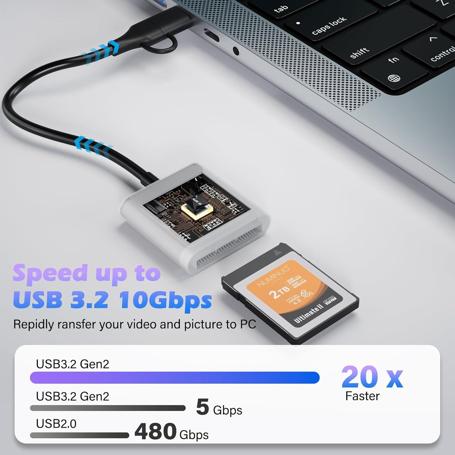 Lector de tarjetas CFexpress Tipo B Veeloon USB 3.2 10Gbps