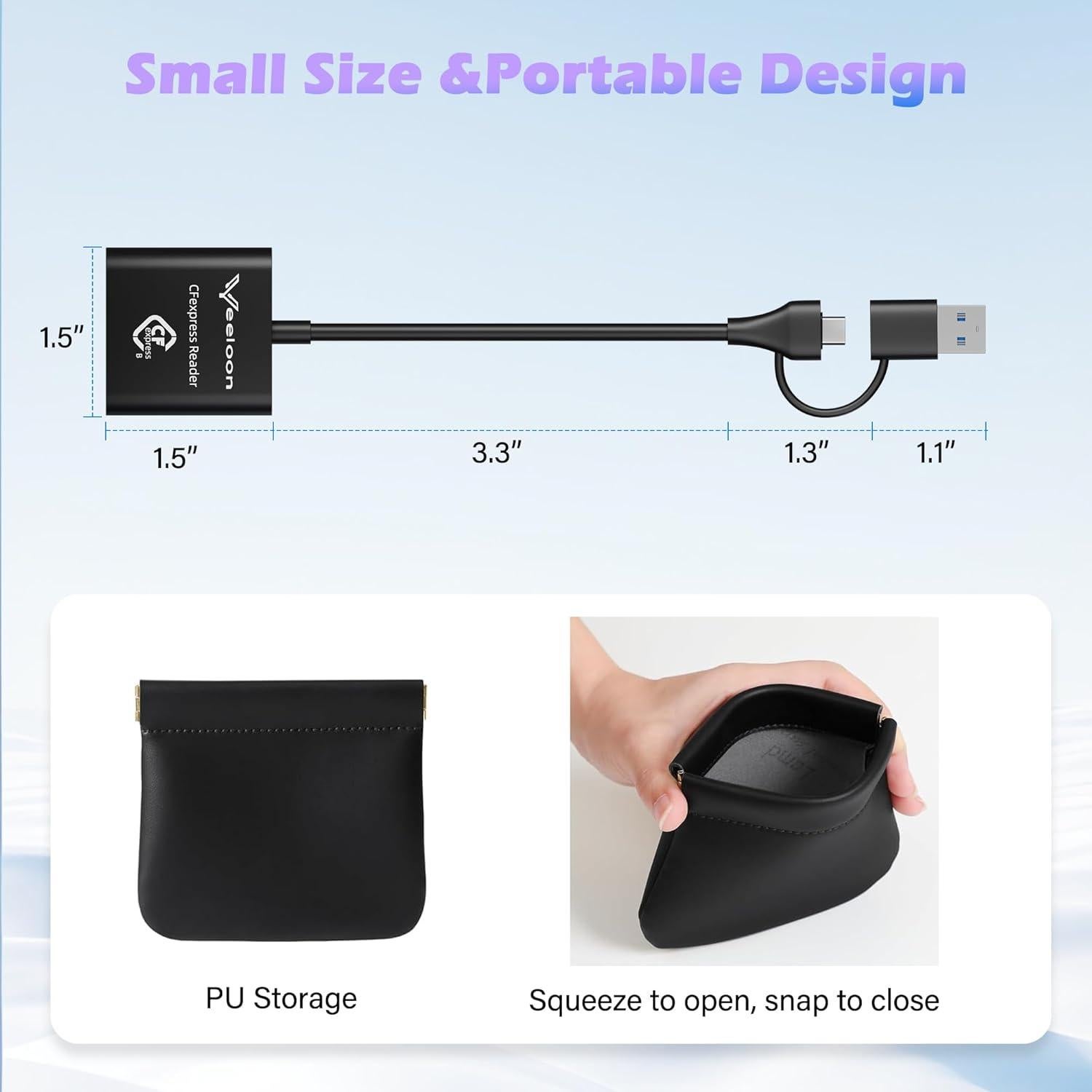 Lector de tarjetas CFexpress Tipo B Veeloon USB 3.2 10Gbps