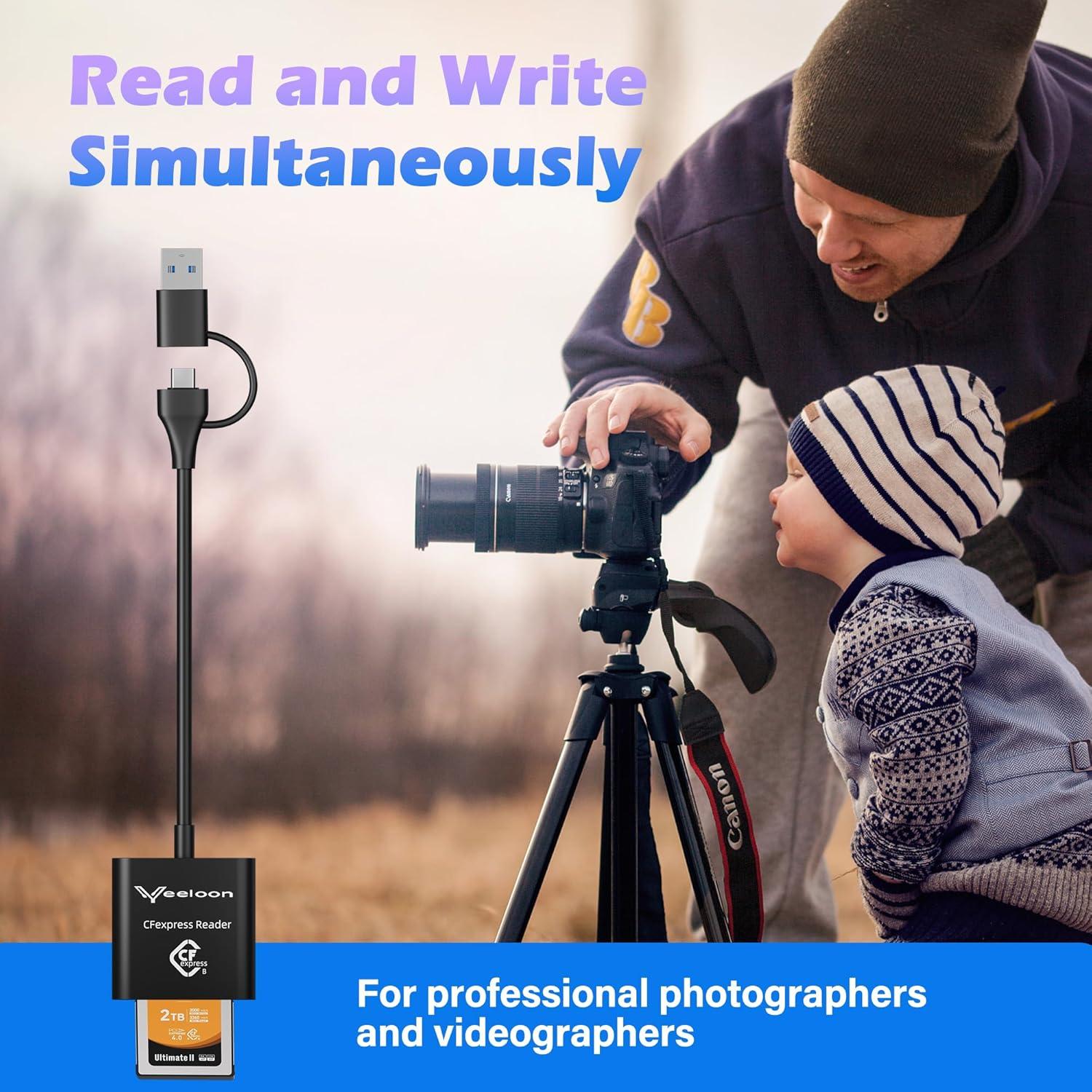 Lector de tarjetas CFexpress Tipo B Veeloon USB 3.2 10Gbps