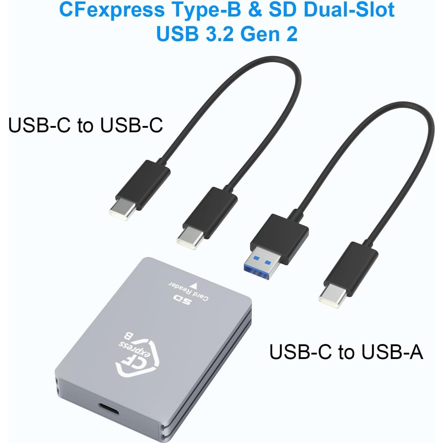 Lector de Tarjetas CFexpress Tipo B/SD Yeemie Pro - USB C 3.2 10Gbps