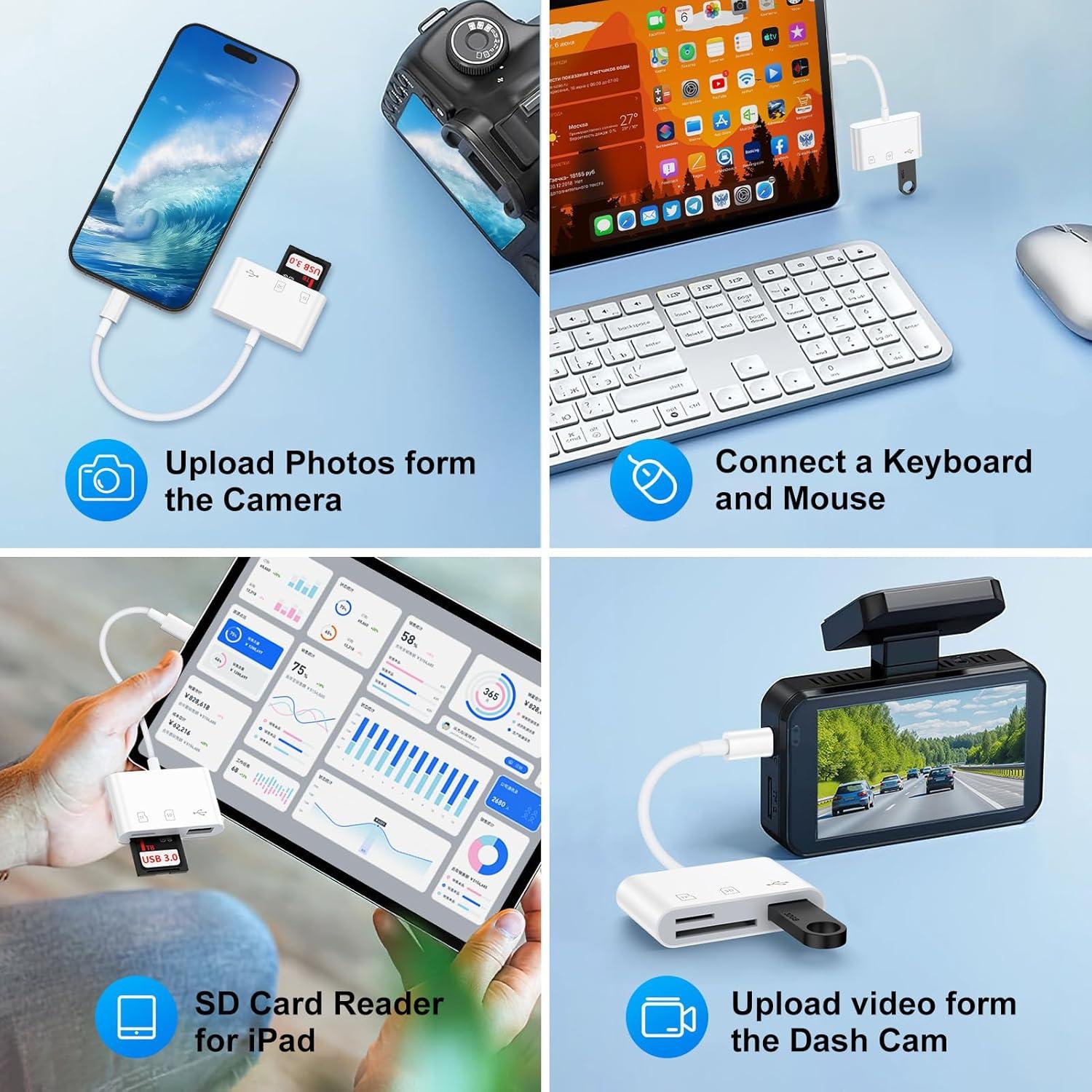 Lector de Tarjetas SD USB C CIQILY 3 en 1 Alta Velocidad