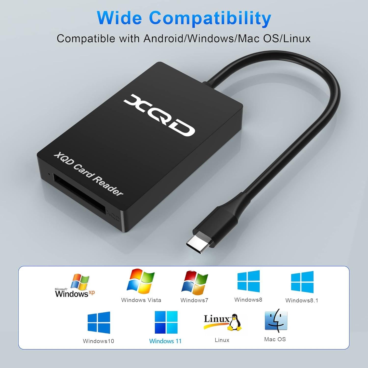 Lector de Tarjetas XQD USB C Yeemie 5Gbps Compatible Nikon