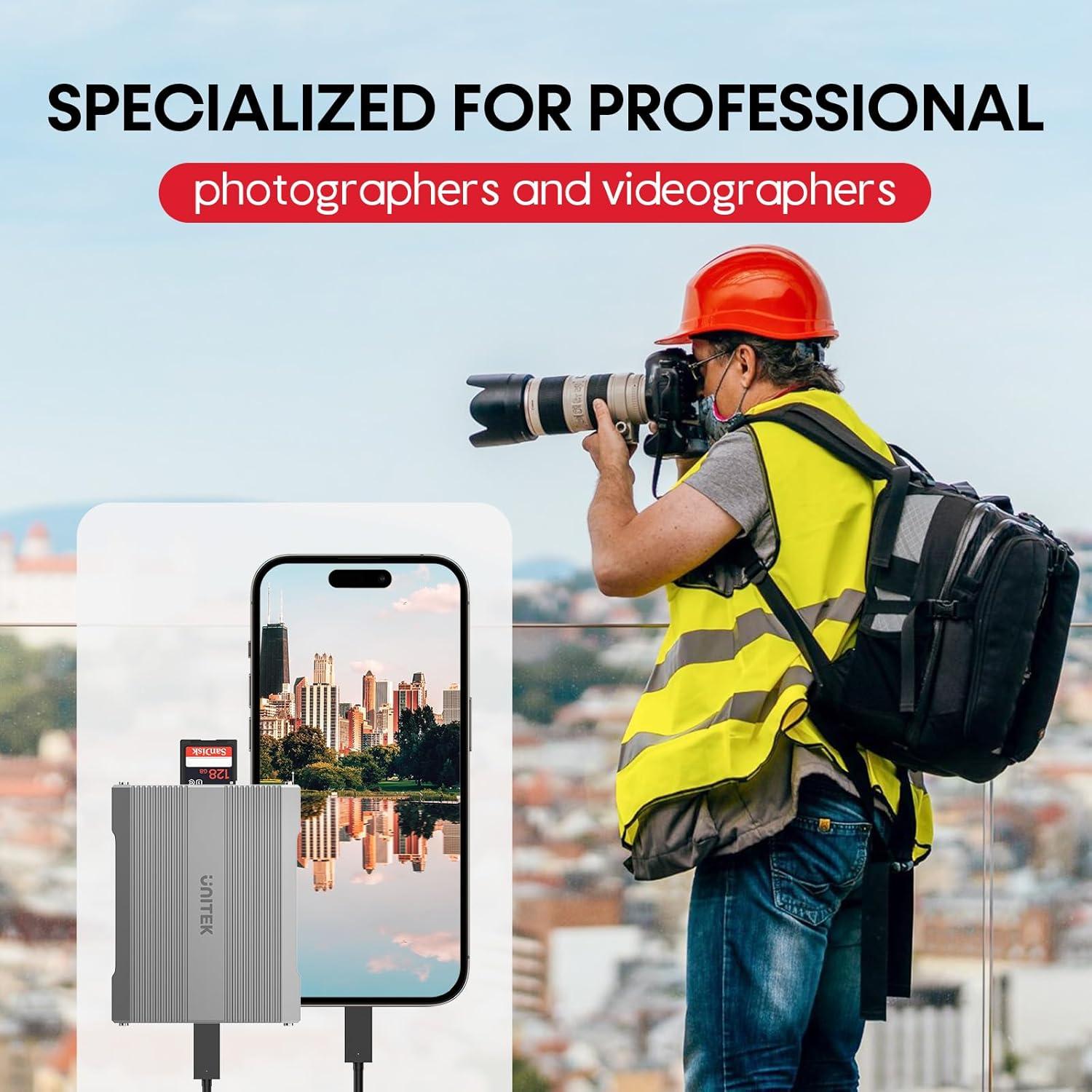 Lector de Tarjetas CFexpress Tipo B Unitek R1022C 4 en 1 USB 3.2