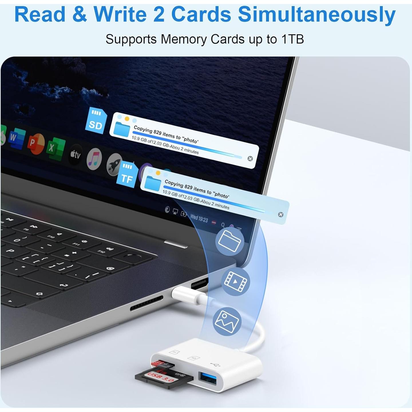 Lector de Tarjetas SD USB-C iHoto para Samsung y iPhone