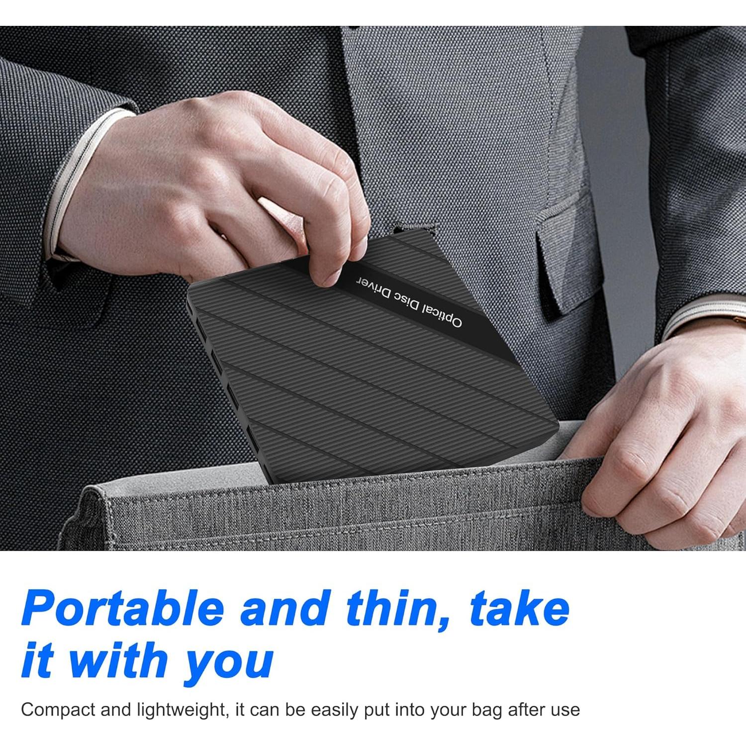 Unidad Externa CD/DVD XMSJSIY USB 3.0 Tipo-C 8 en 1 Portátil