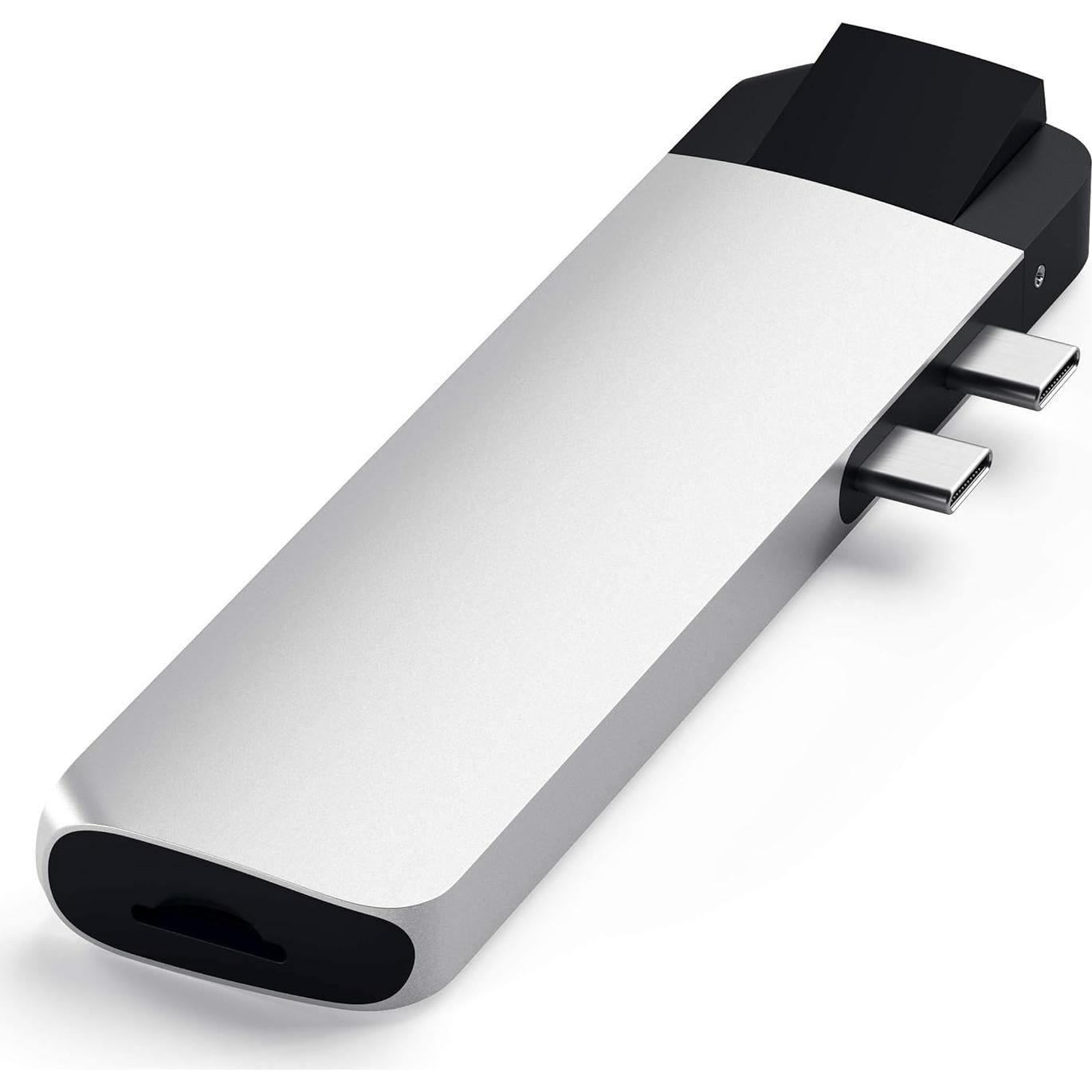 Adaptador Satechi Type-C Pro Hub con Ethernet 4K HDMI Plata