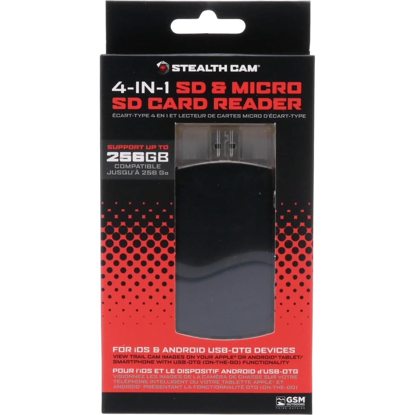 Lector de Tarjetas 4-en-1 Stealth Cam para iOS y Android