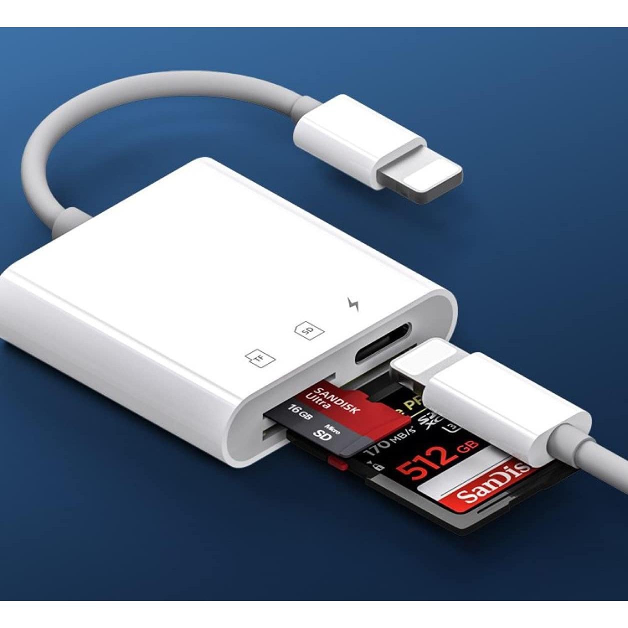 Lector de Tarjetas Lightning a SD y Micro SD Solar
