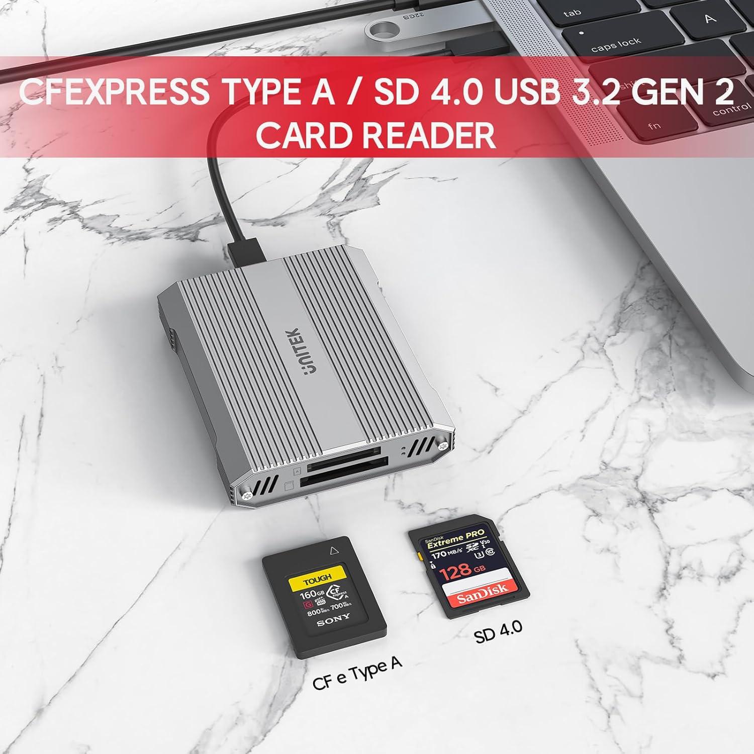 Lector de Tarjetas CFexpress Tipo A y SD Unitek R1022A 10Gbps