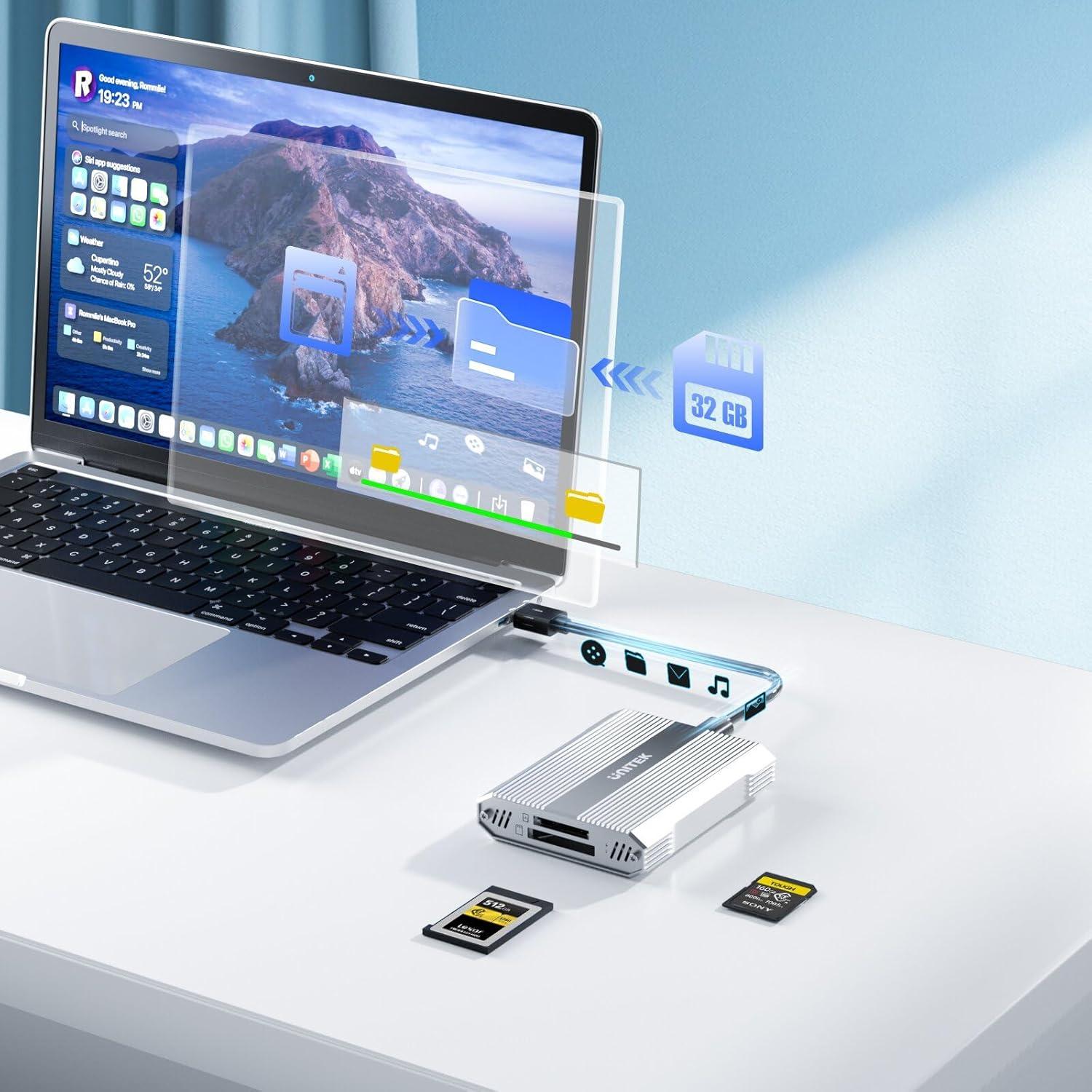 Lector de Tarjetas CFexpress Tipo A y SD Unitek R1022A 10Gbps