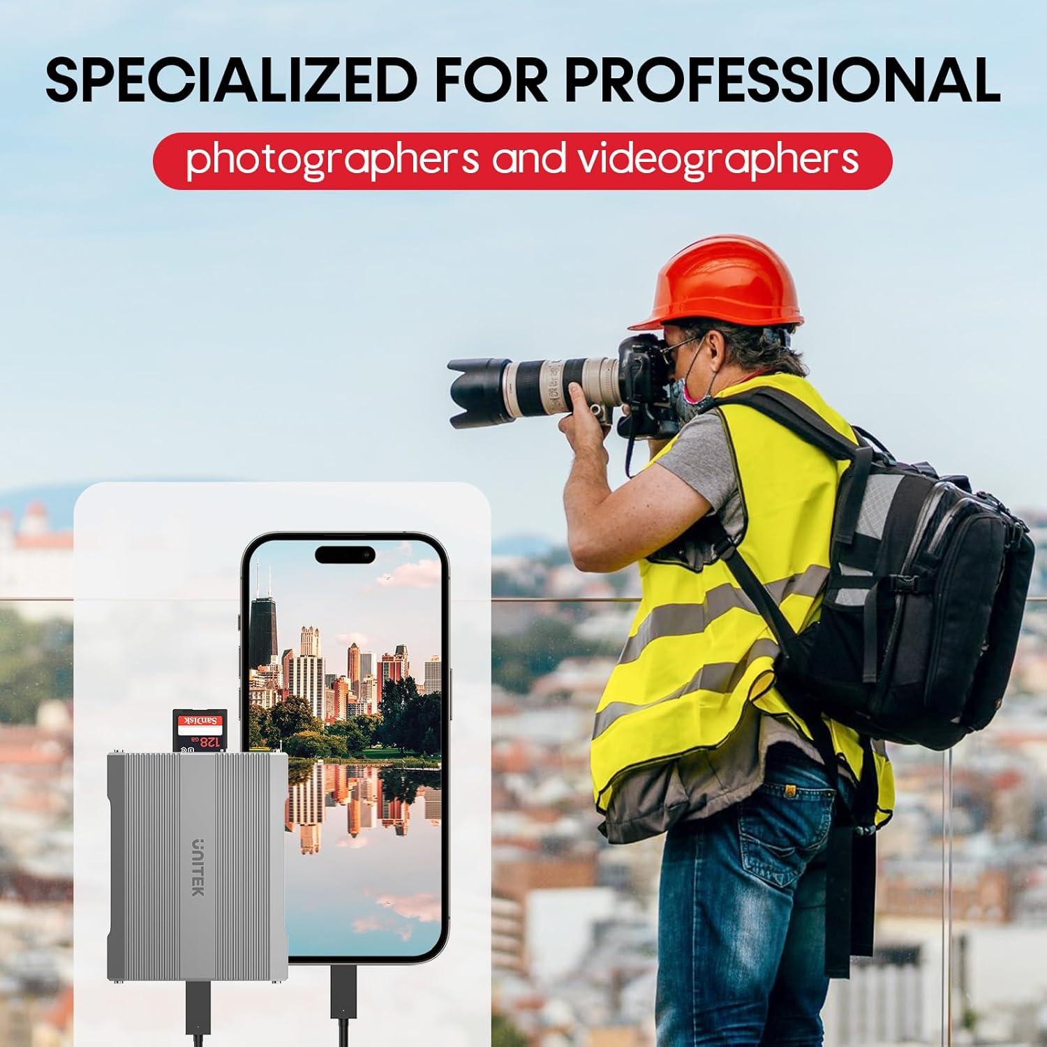 Lector de Tarjetas CFexpress Tipo A y SD Unitek R1022A 10Gbps