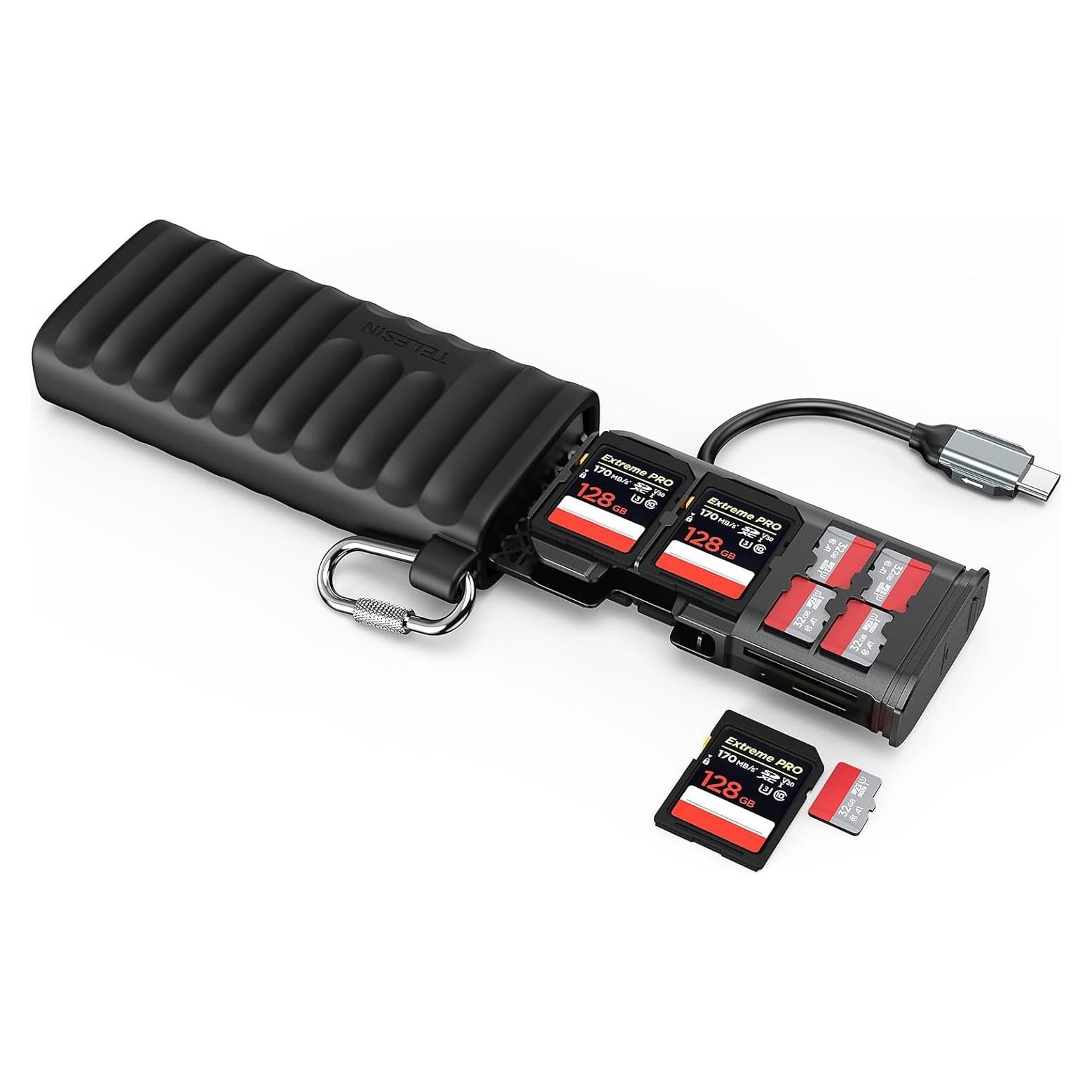 Lector de Tarjetas SD TELESIN S6-MCR-01 USB-C 312MB/s