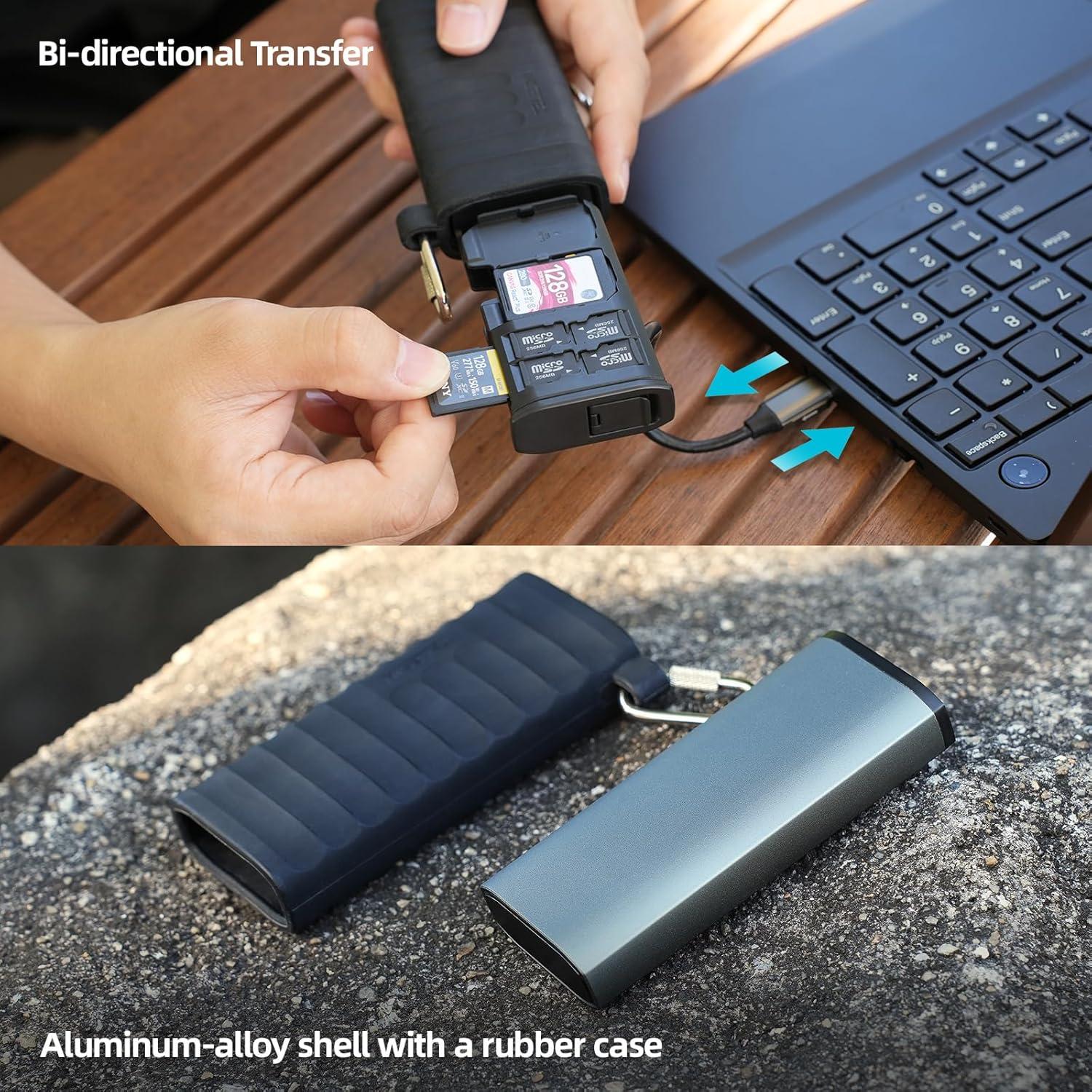 Lector de Tarjetas SD TELESIN S6-MCR-01 USB-C 312MB/s