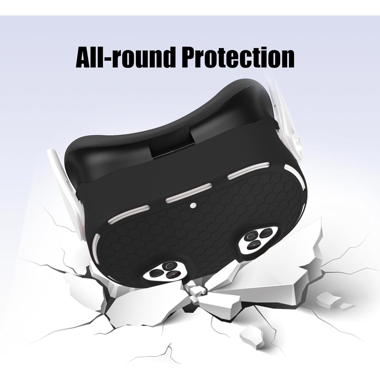 Funda de Silicona KANG YU para Auriculares Meta Quest 3s - Negro