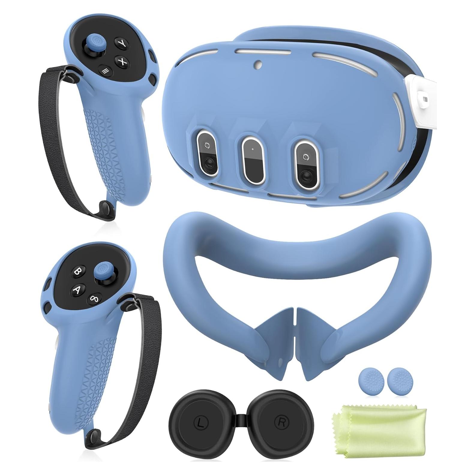 Juego de Cubiertas de Silicona YRXVW para Meta Quest 3 - Protección Completa