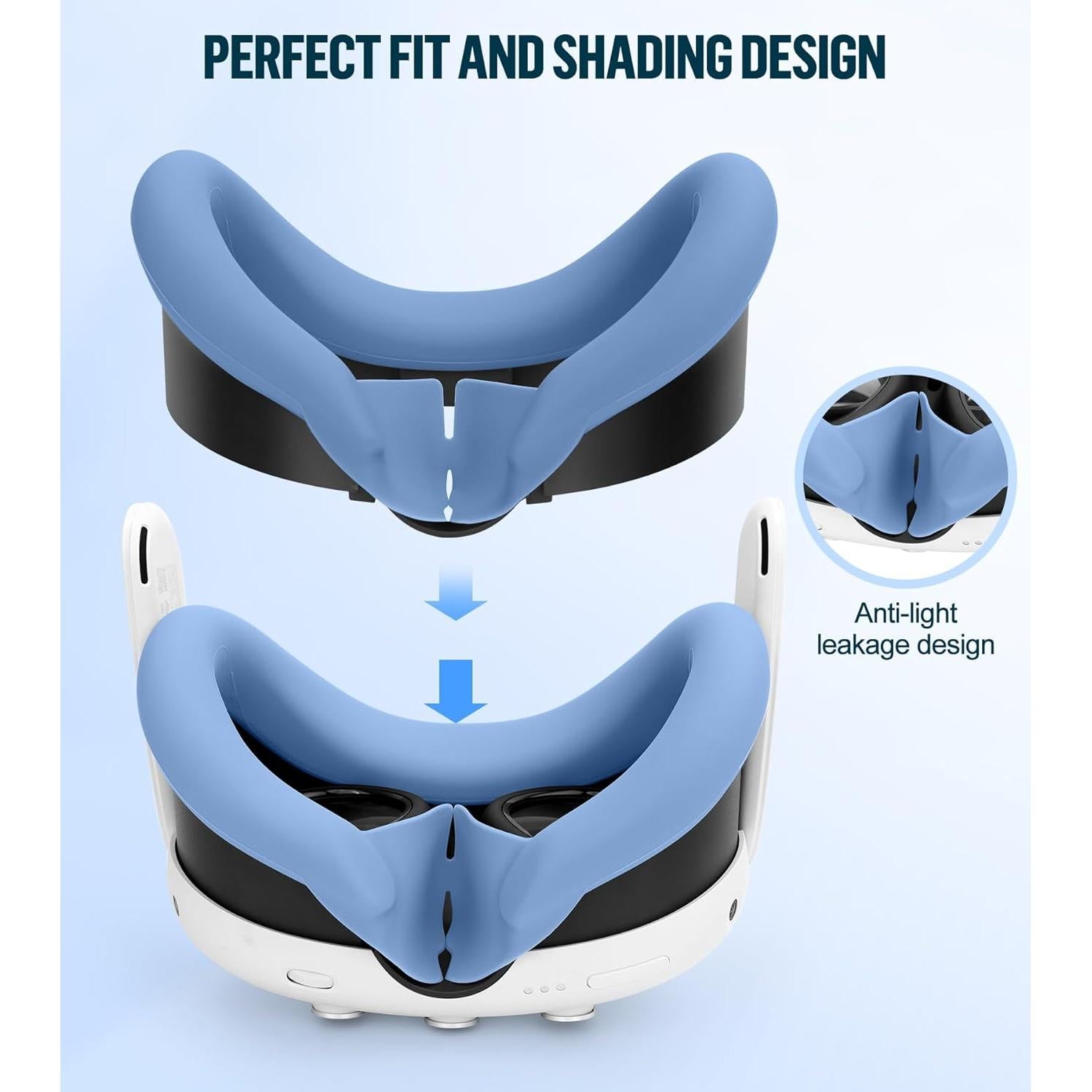 Juego de Cubiertas de Silicona YRXVW para Meta Quest 3 - Protección Completa