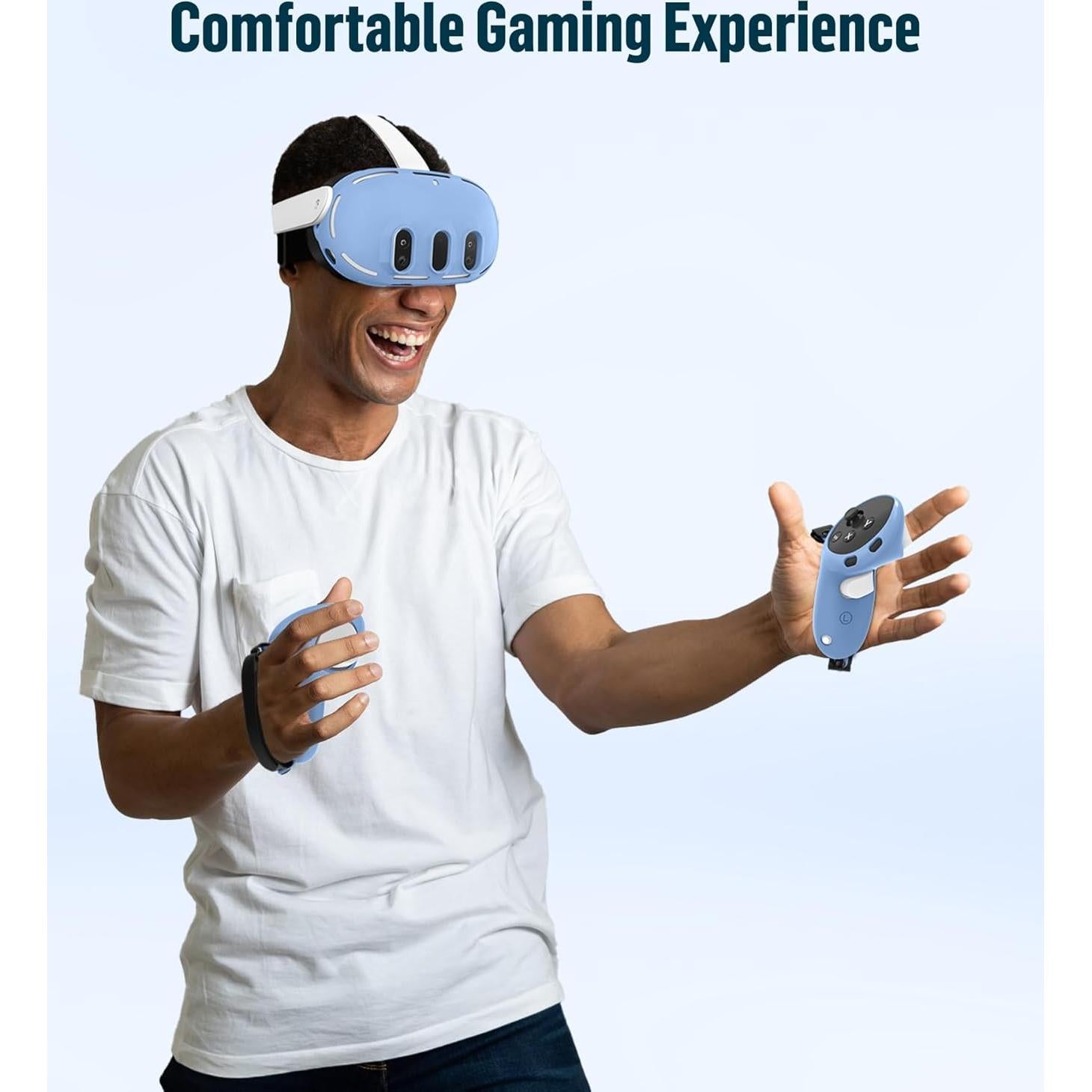 Juego de Cubiertas de Silicona YRXVW para Meta Quest 3 - Protección Completa