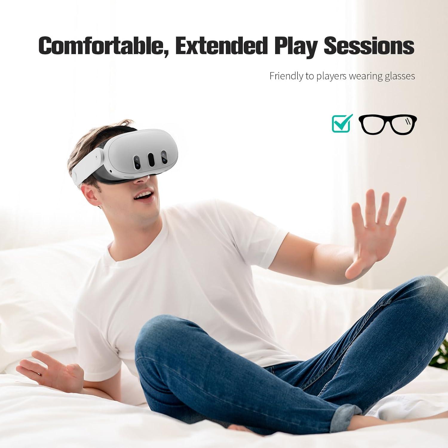 Funda Facial PU para Meta Quest 3 - Comodidad y Anti-Fugas