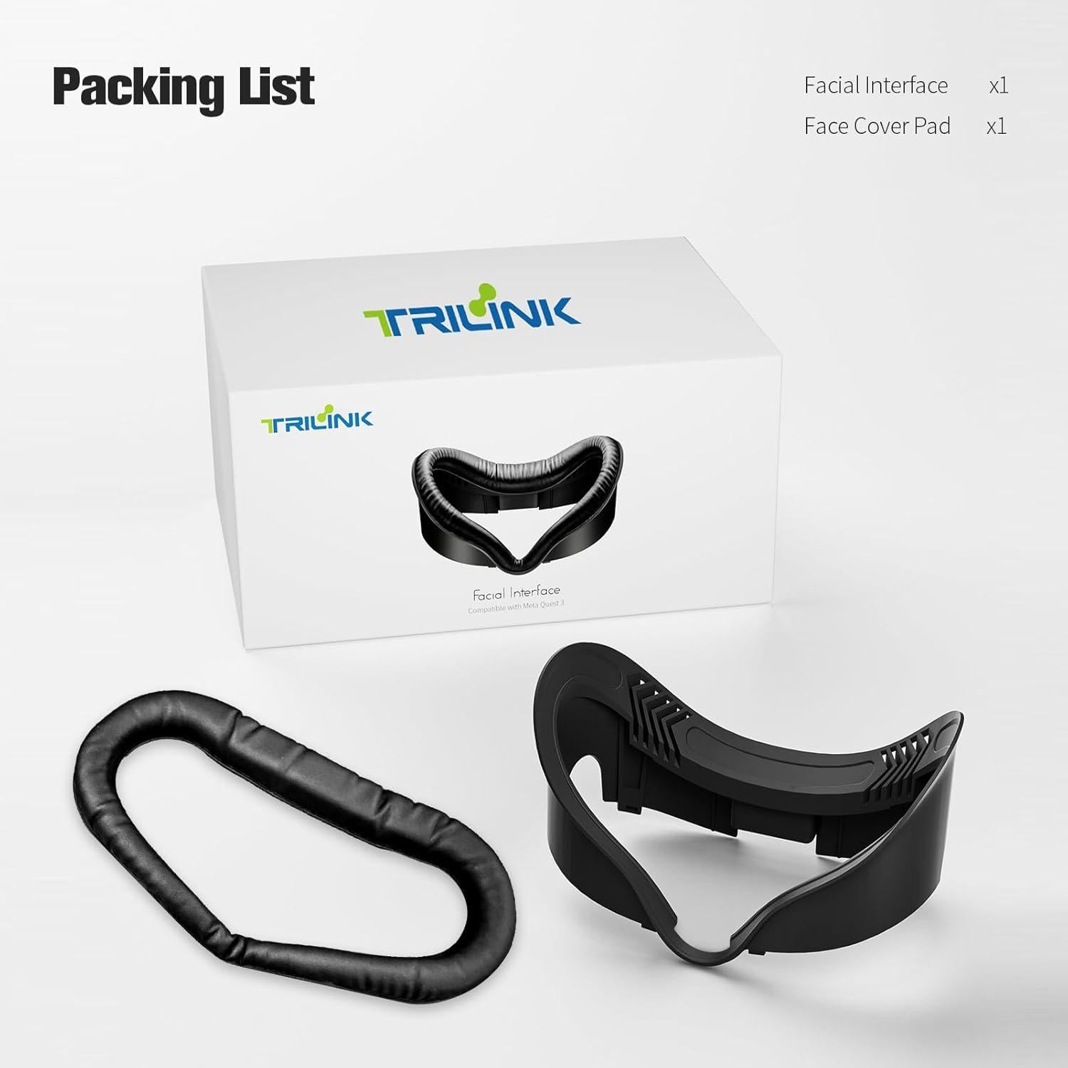 Funda Facial PU para Meta Quest 3 - Comodidad y Anti-Fugas