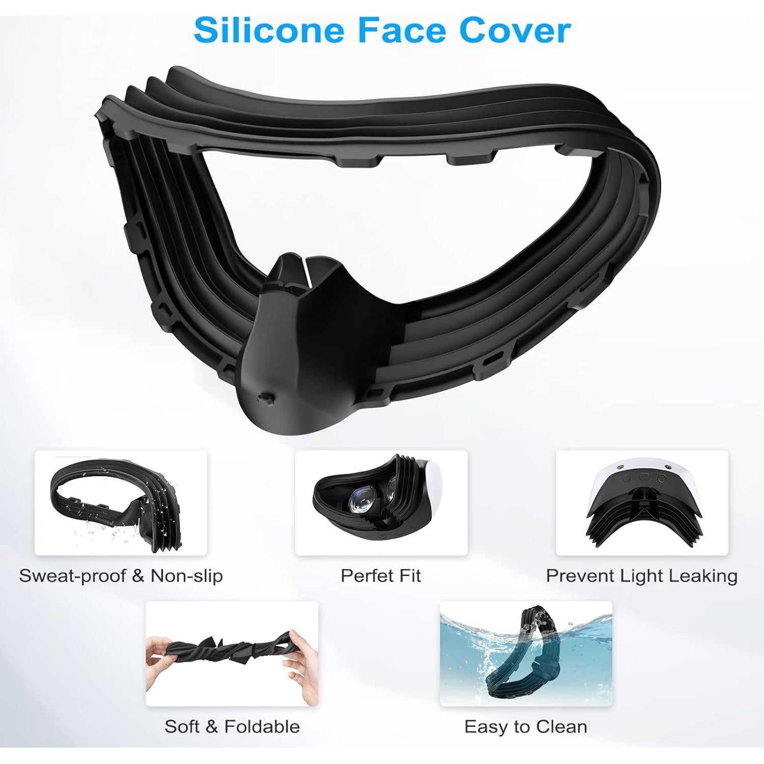 Juego de Cubiertas Protectores para PSVR2 WOLIBEAR - Silicona