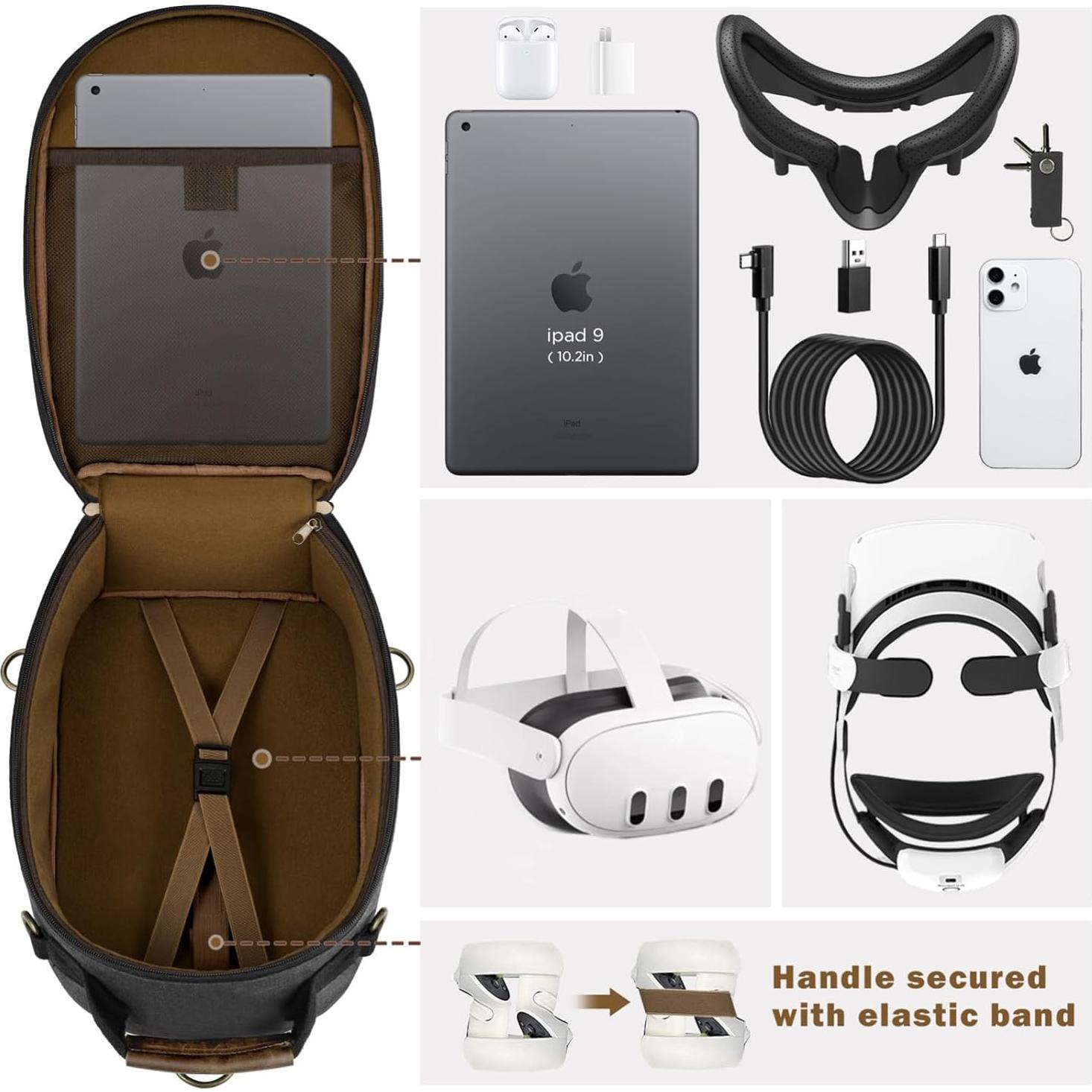 Funda Dura SMRITI para Cascos VR y Accesorios - Negro