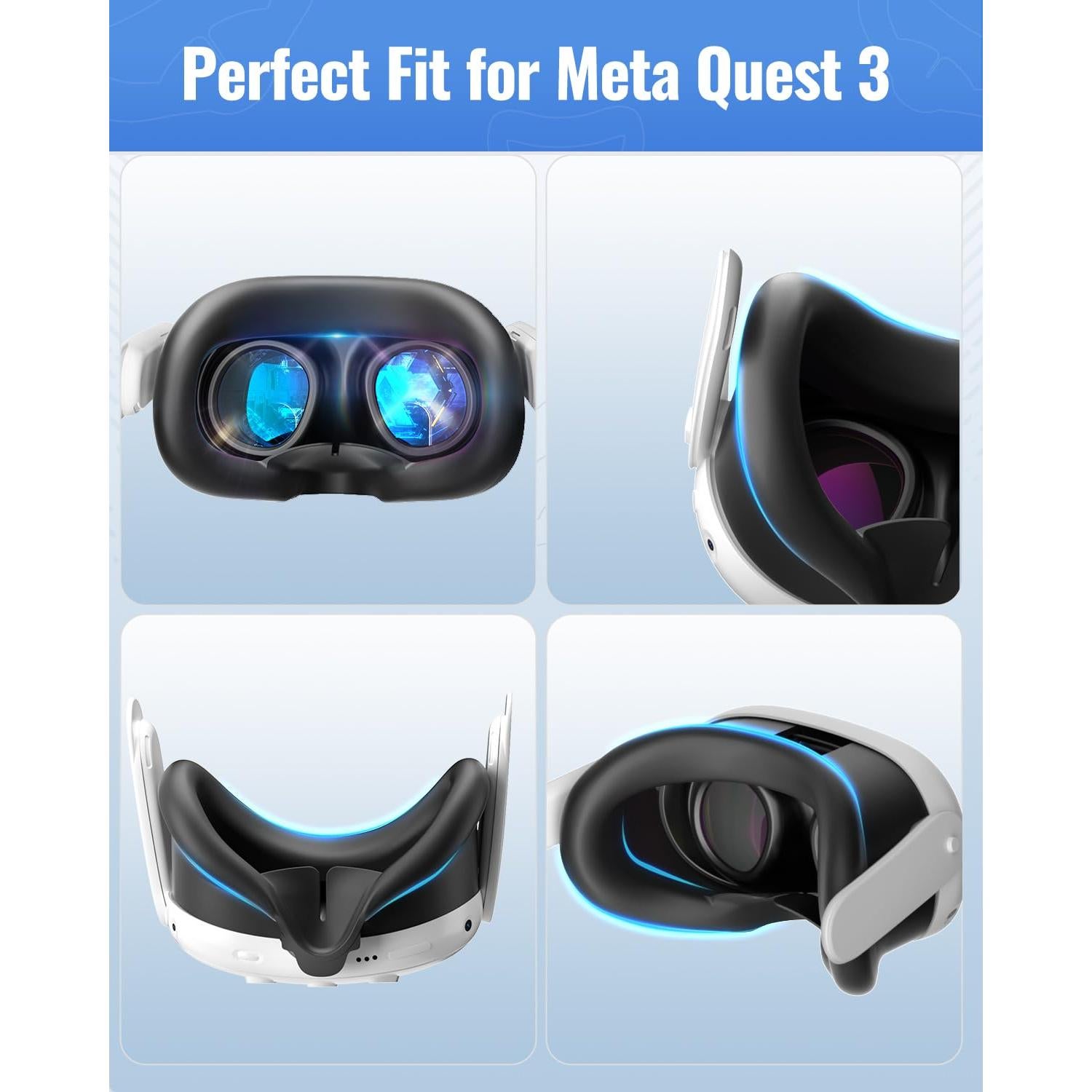 Cubierta de Silicona OLCLSS para Almohadilla Facial Meta Quest 3