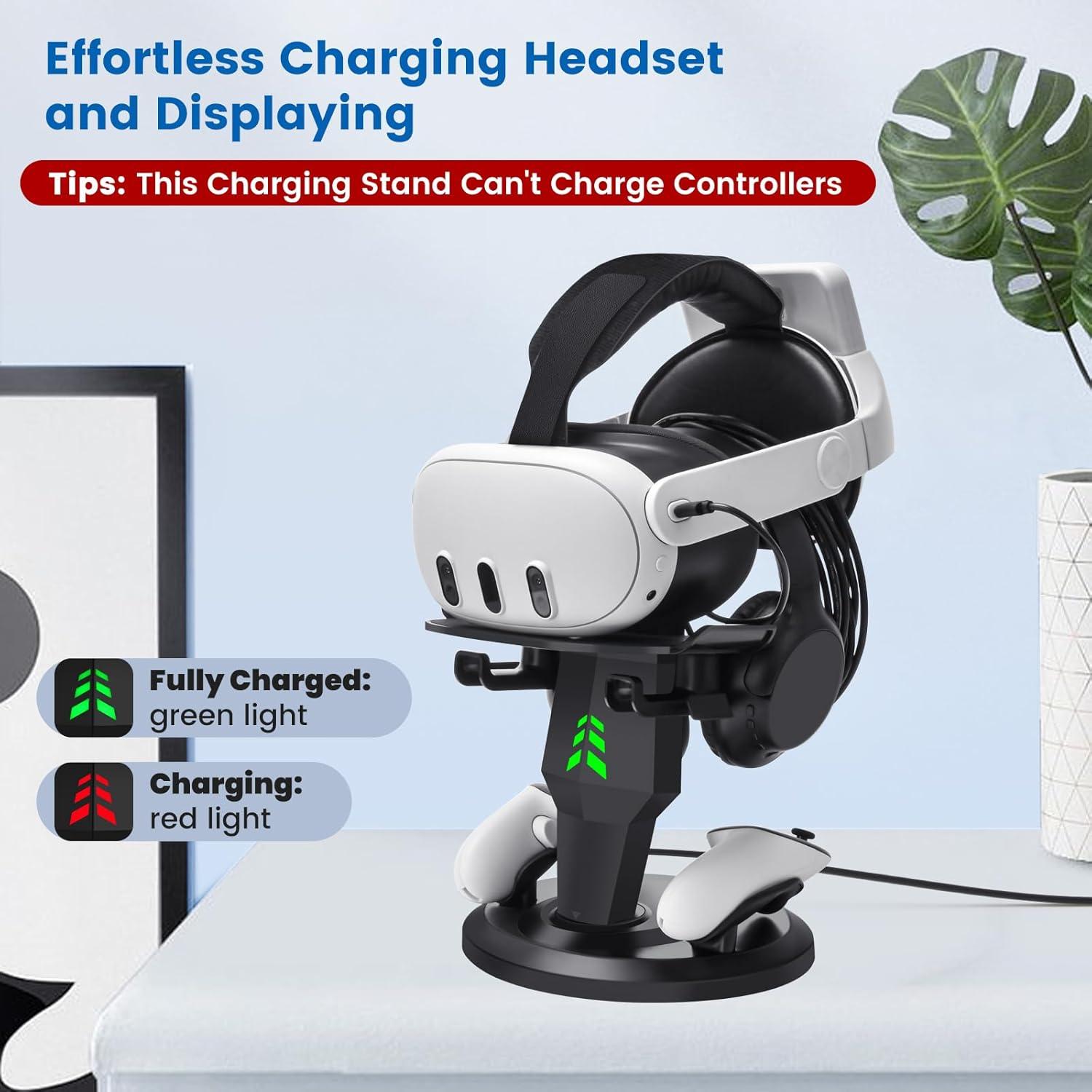 Base de Carga para Auriculares VR Alcopanda Quest 3/2 Soporte Tipo C