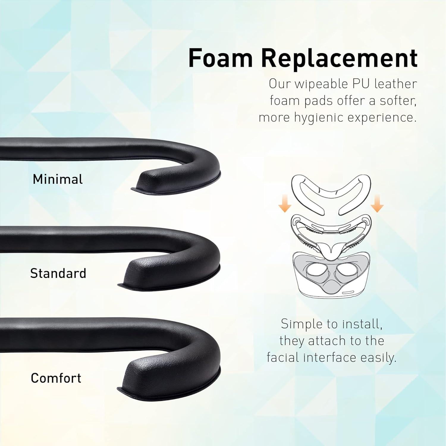 Soporte Facial Fitness VR Cover + 3 Espumas para Meta Quest 2